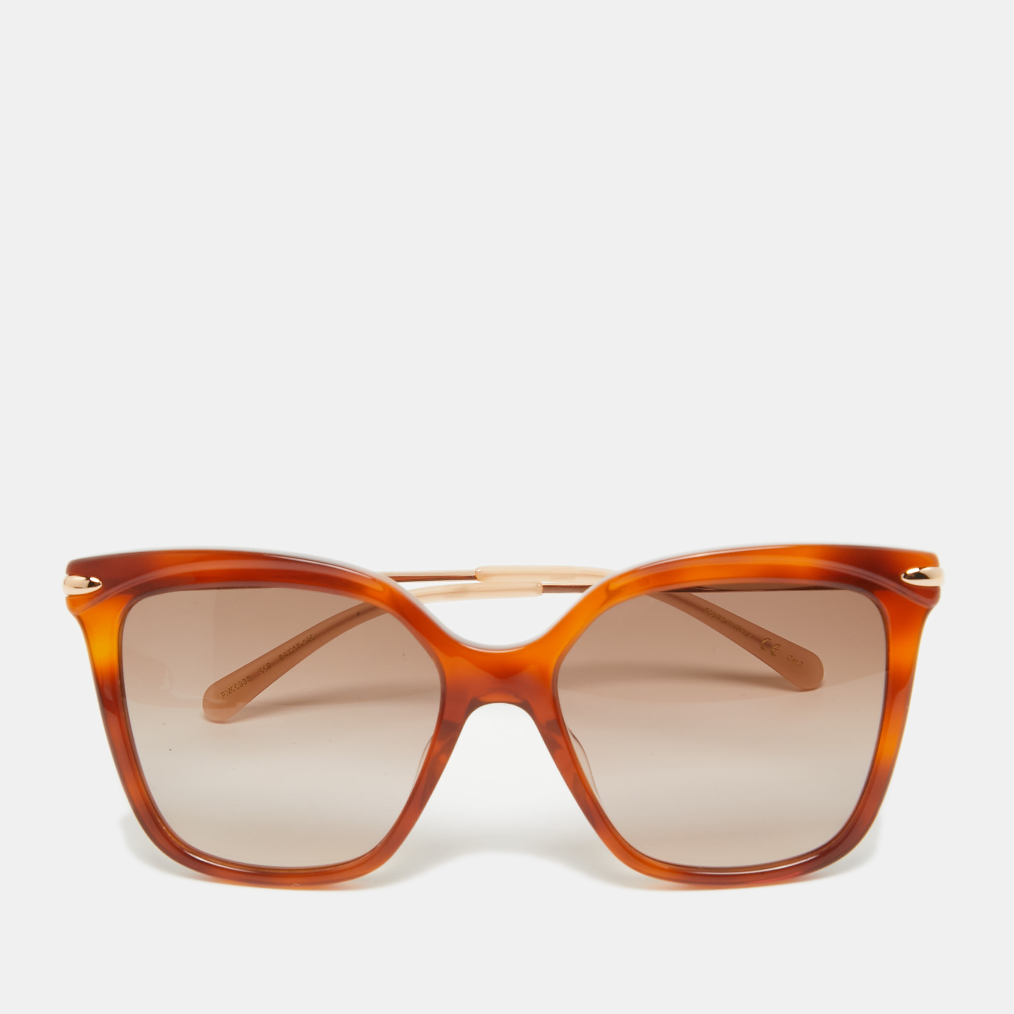 Pomellato brown/gold gradient pm0093s cat eye sunglasses