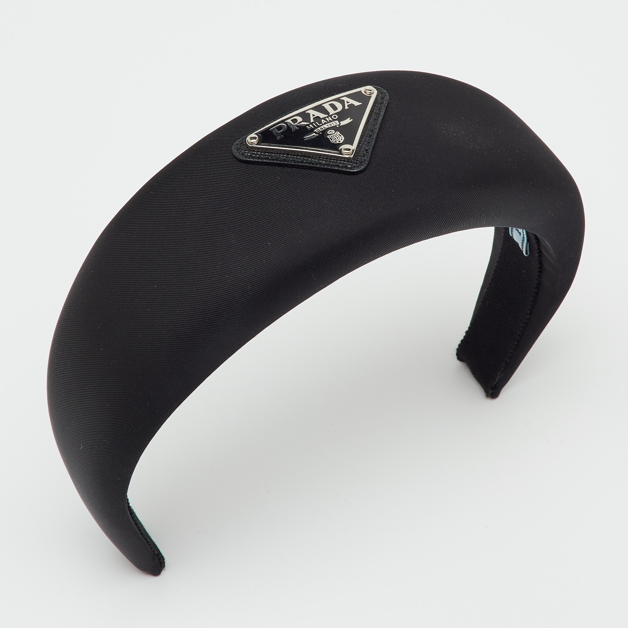 Prada Black Logo Re-Nylon Headband 
Prada Black Logo Re-Nylon Headband
