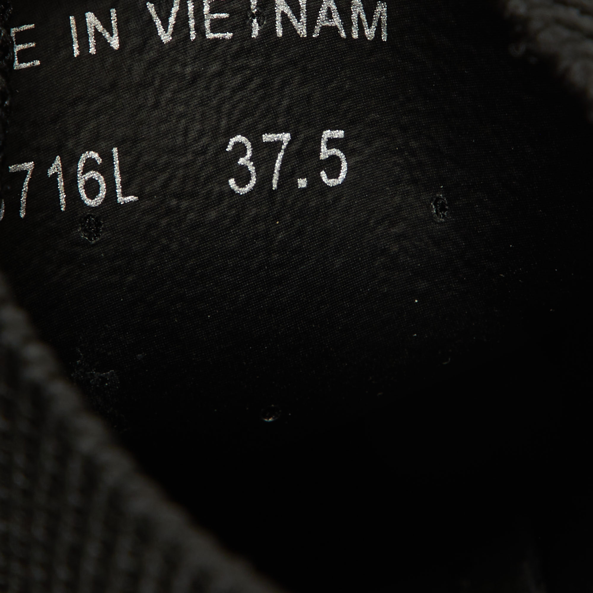Prada Black Knit Fabric Slip On Sneakers Size 37.5