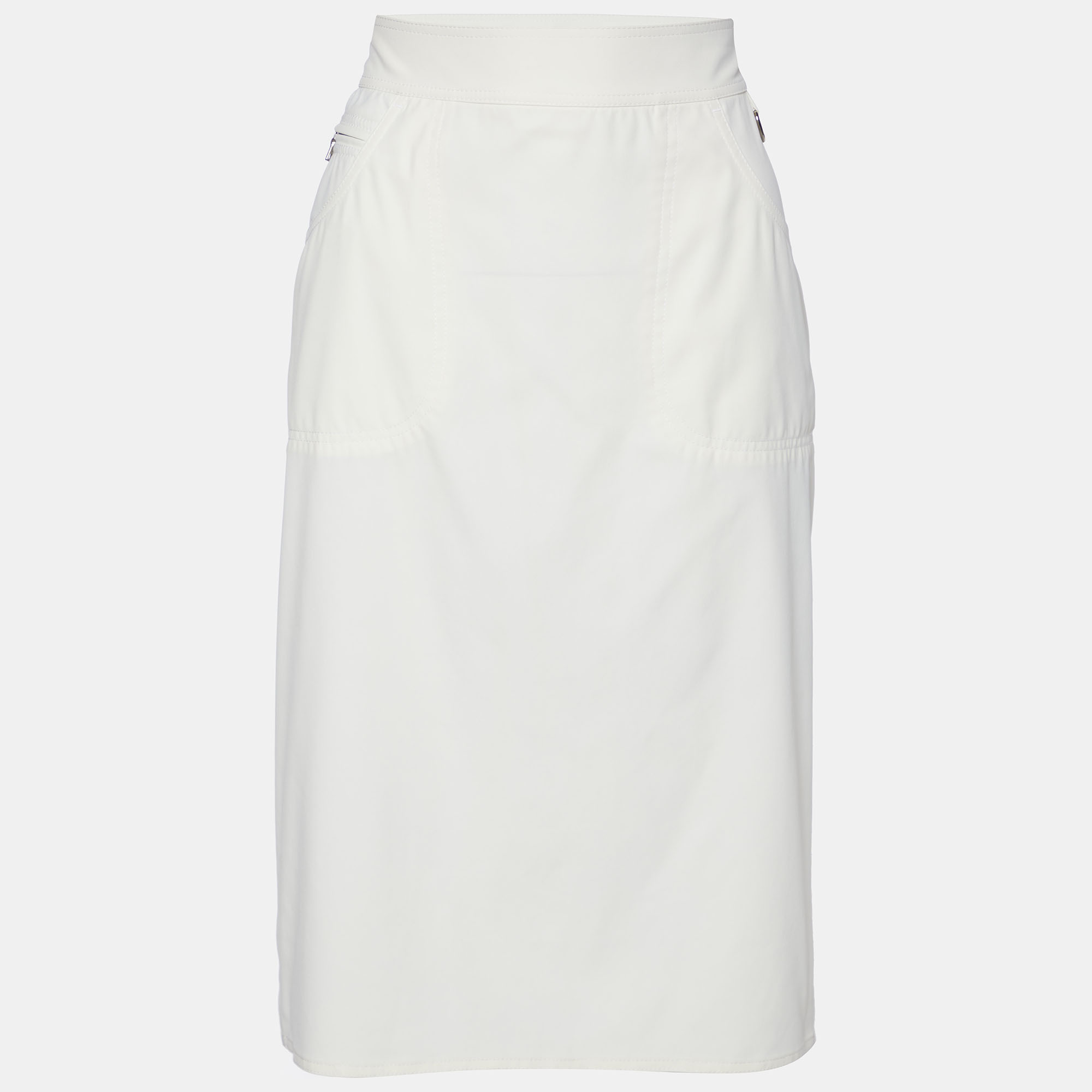Prada Sport Off-White Nylon Pencil Skirt M