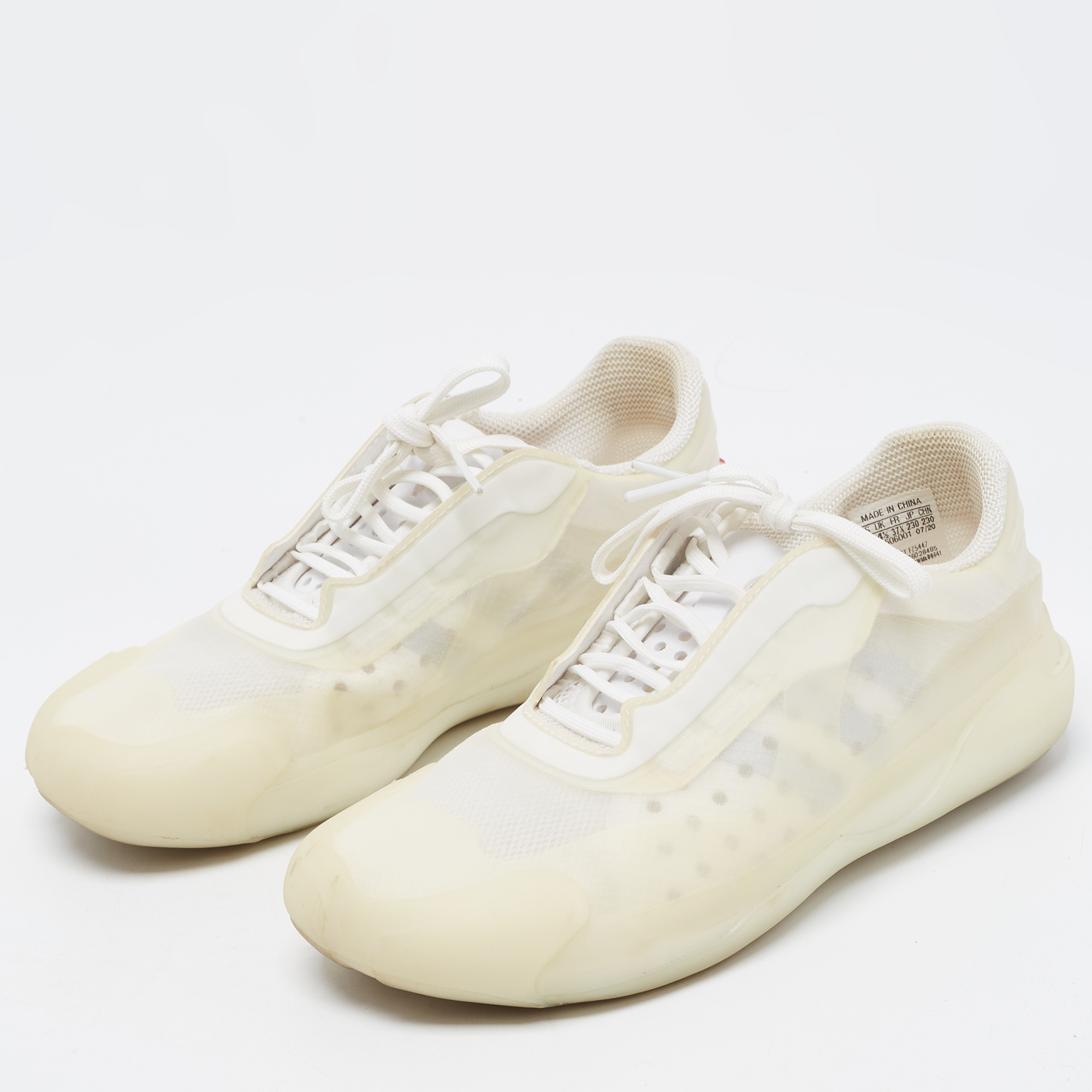 

Prada Sport x Adidas White Mesh Luna Rossa Sneakers Size  1/3