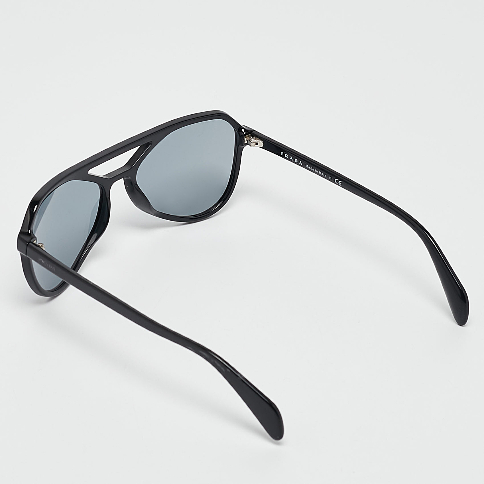 Prada Black/Grey SPR22R Aviator Sunglasses