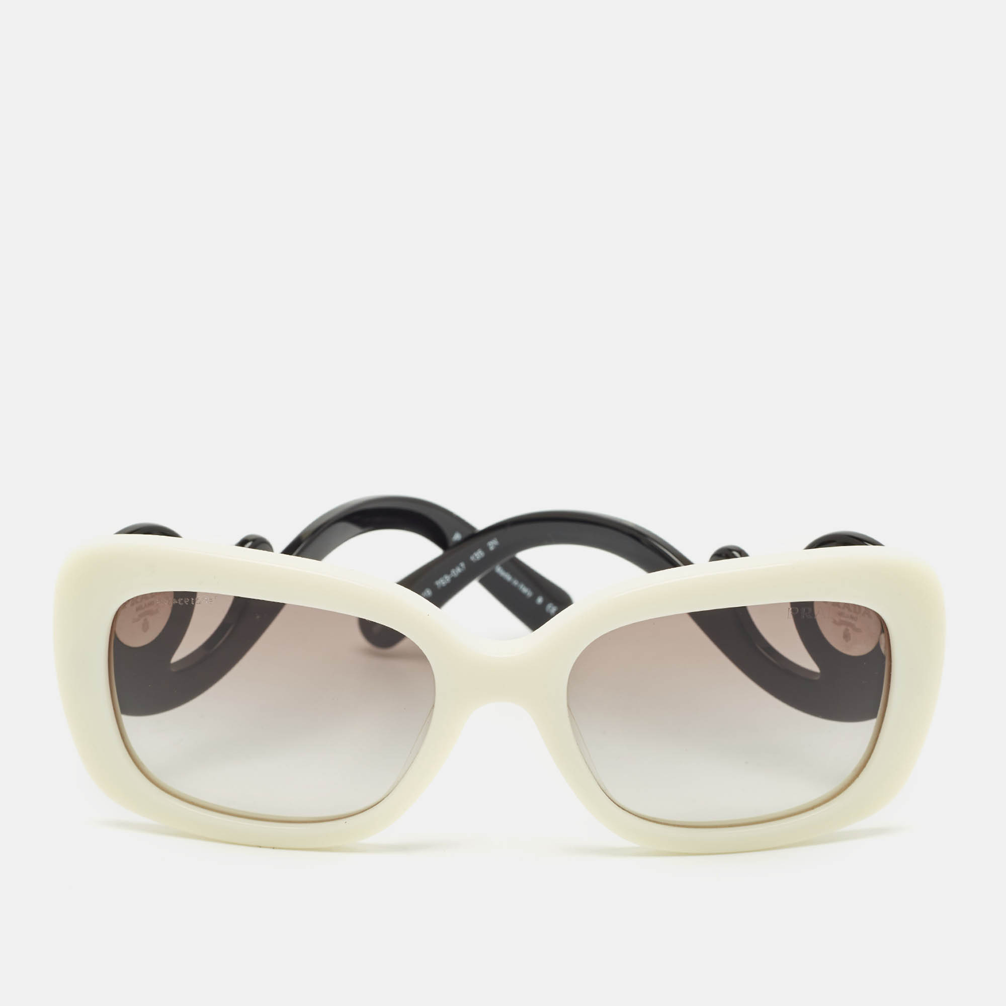 Prada White/Black Gradient SPR33P Ornate Crystals Square Sunglasses
Prada White/Black Gradient SPR33P Ornate Crystals Square Sunglasses