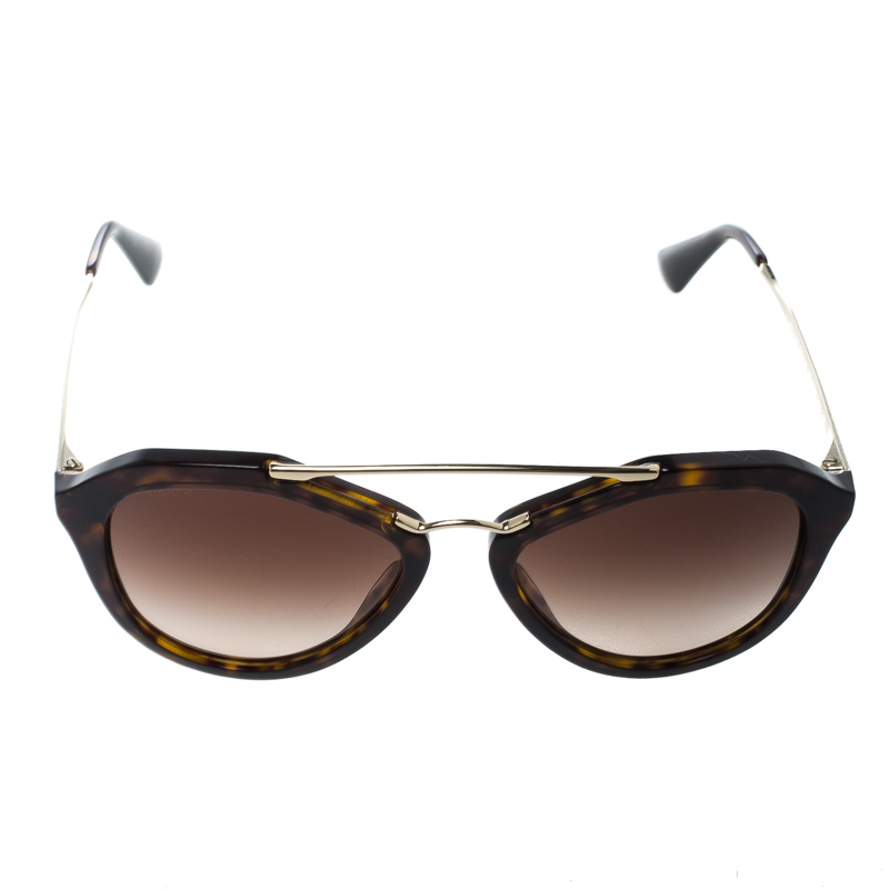 Prada Brown Tortoise/Brown Gradient SPR12Q Cat Eye Sunglasses