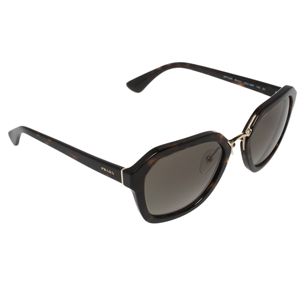 Prada Brown Acetate SPR 25R Havana Gradient Sunglasses