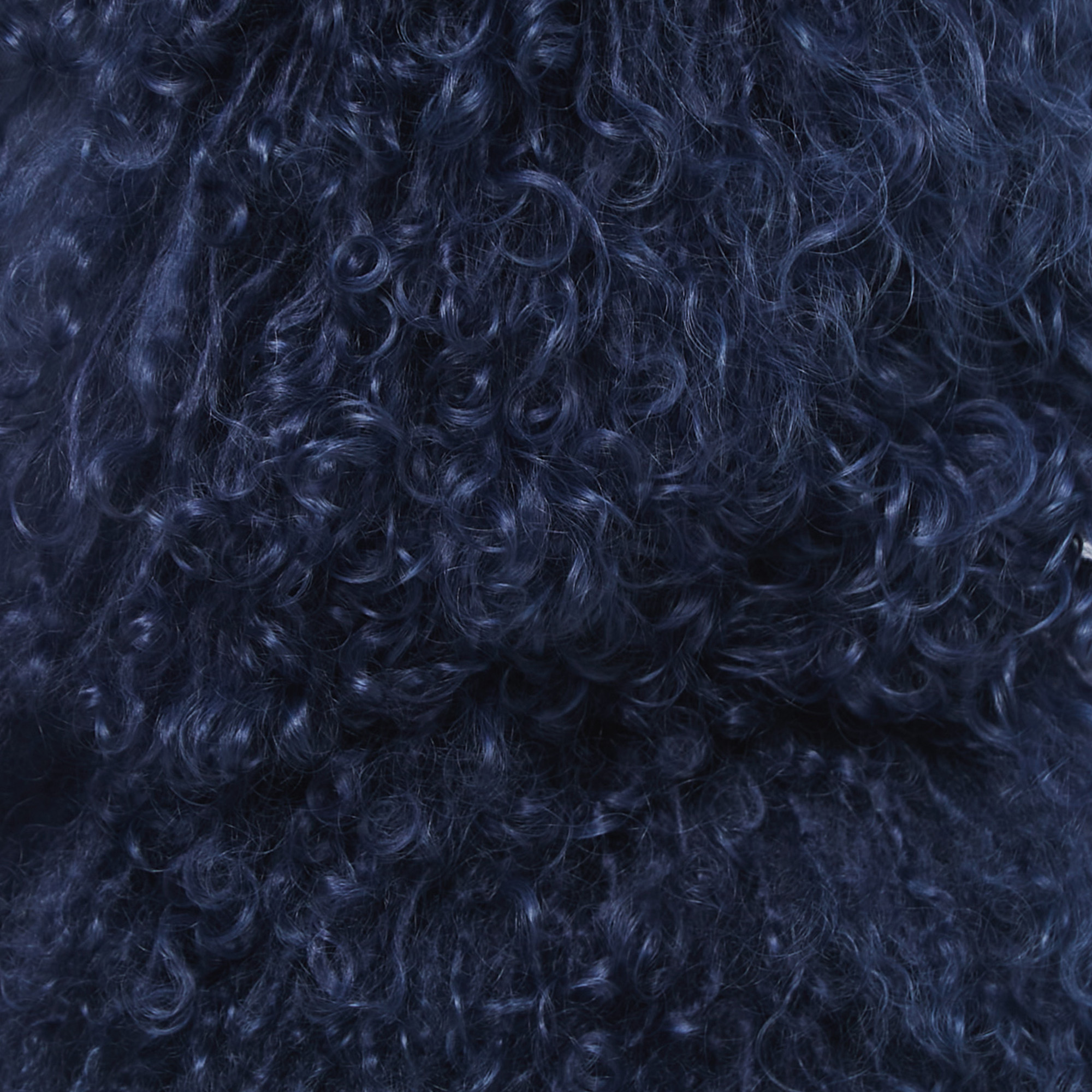 Prada Navy Blue Fur Mongolian Stole