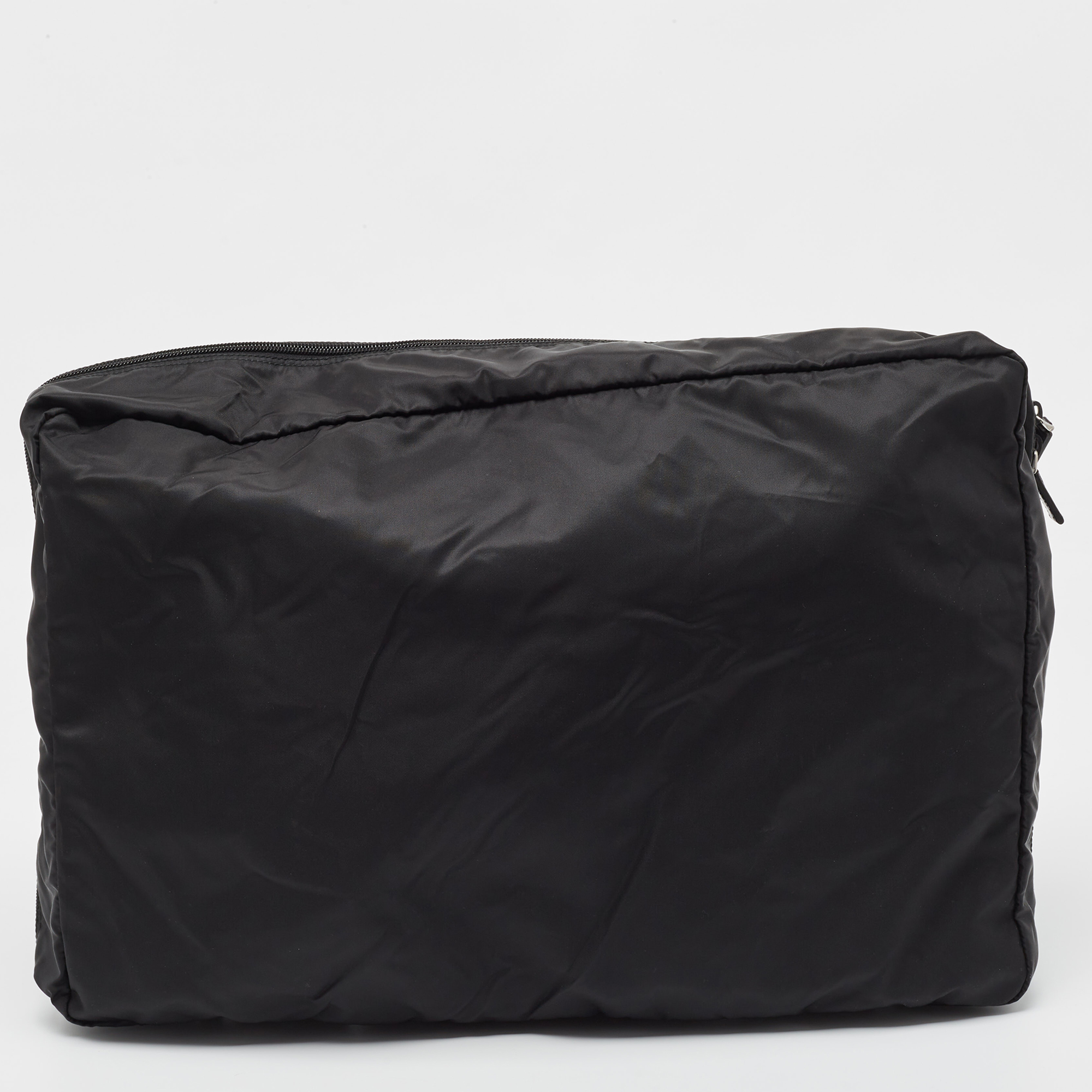 Prada Black Nylon Laptop Sleeve Cover