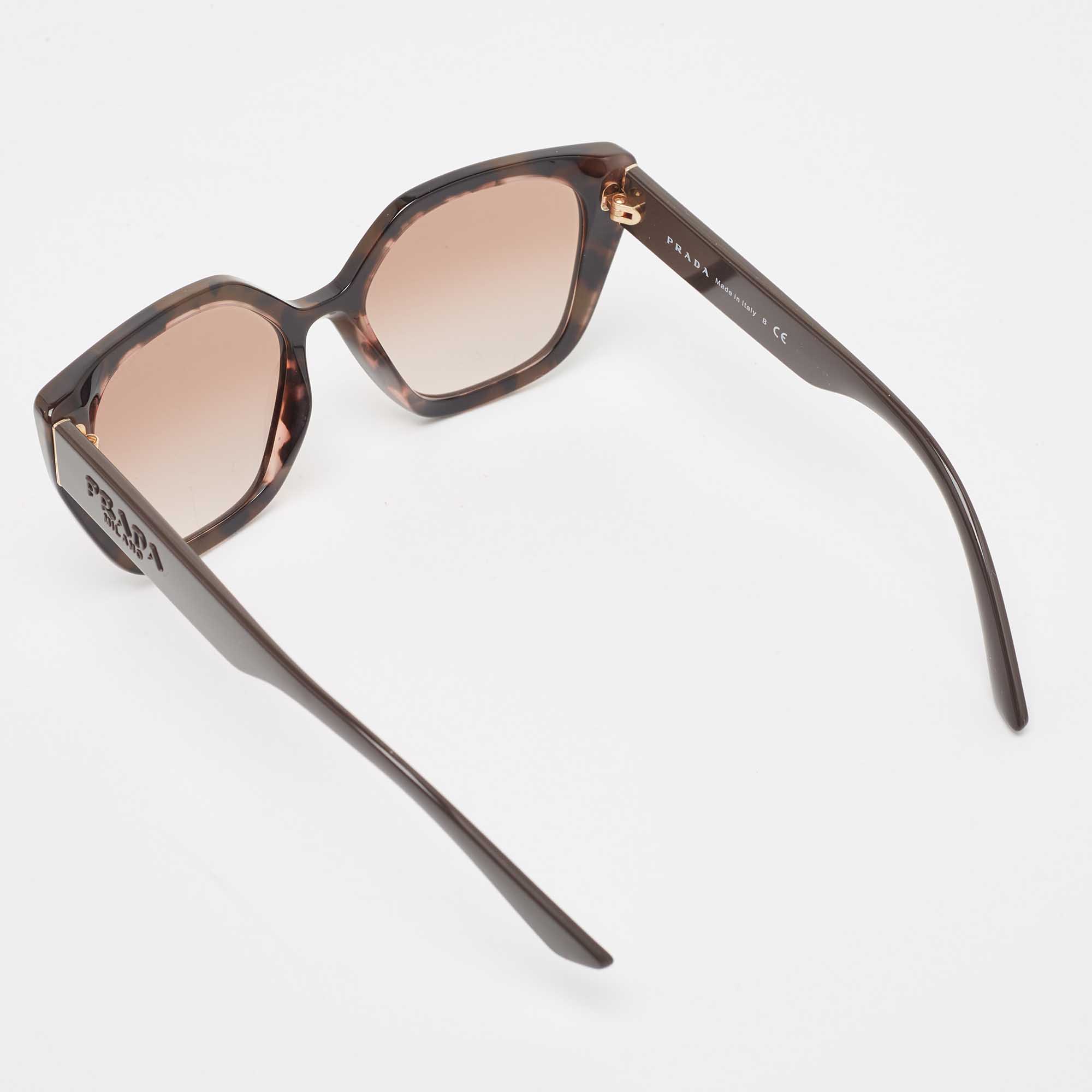 Prada Choco Brown Gradient SPR24X Cat Eye Sunglasses