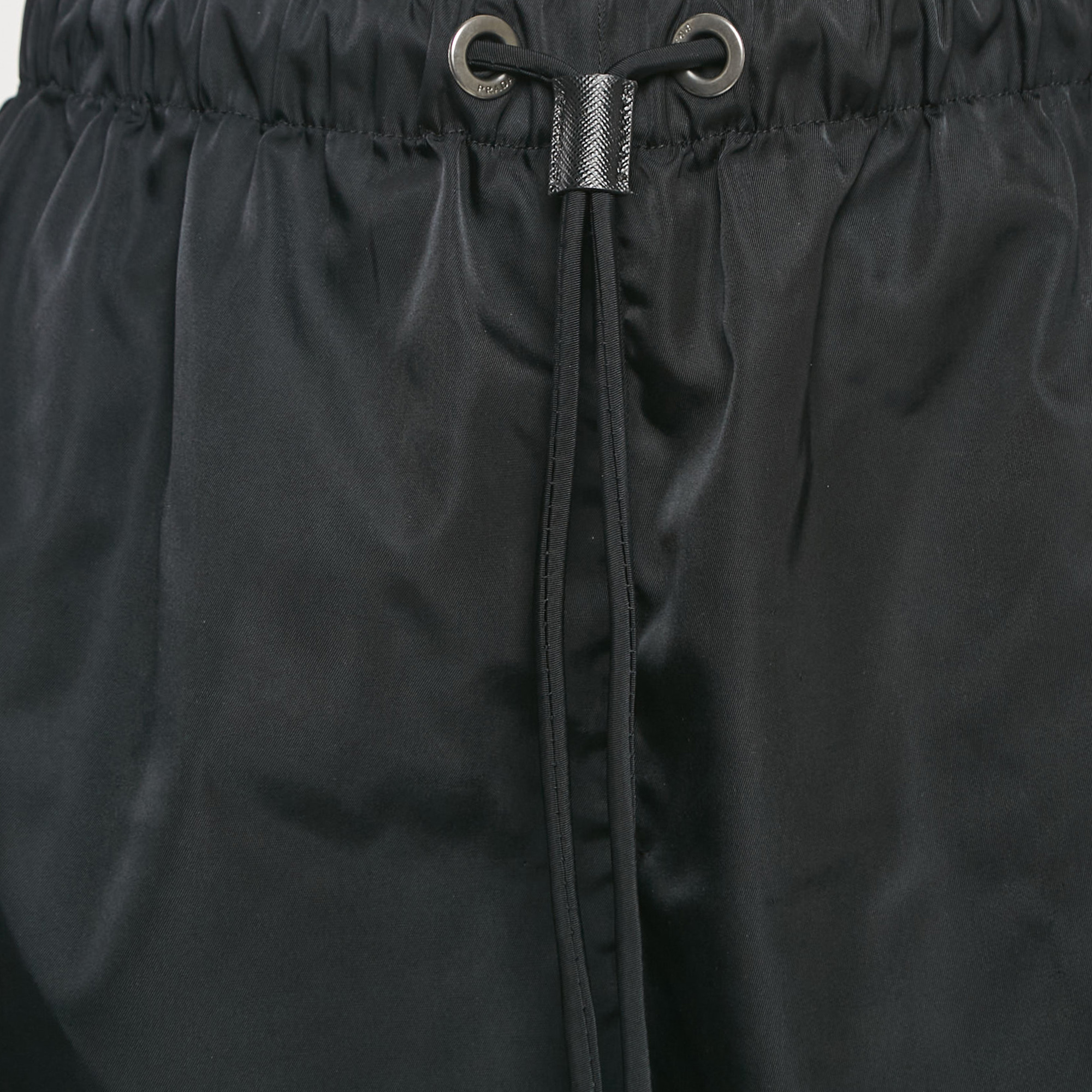 Prada Black Re-Nylon Drawstring Shorts M