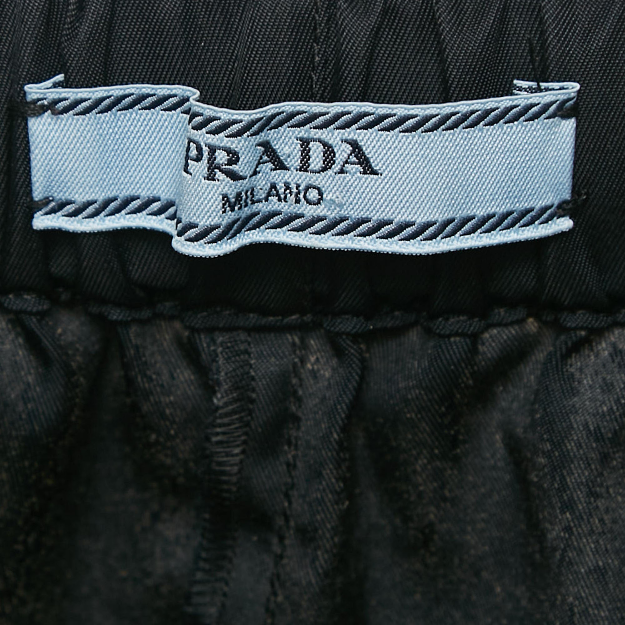 Prada Black Re-Nylon Drawstring Shorts M