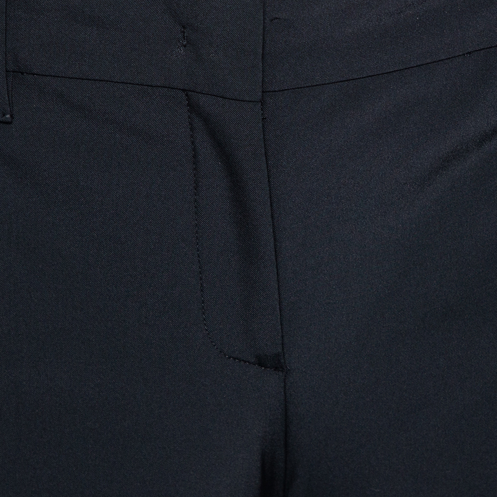 Prada Black Cropped Technical Trousers L
