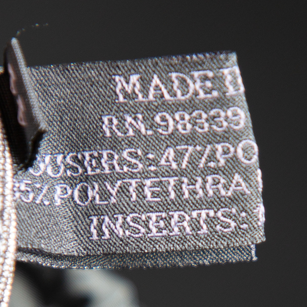 Prada Sports Grey Synthetic Waist Insert Detail Trousers M