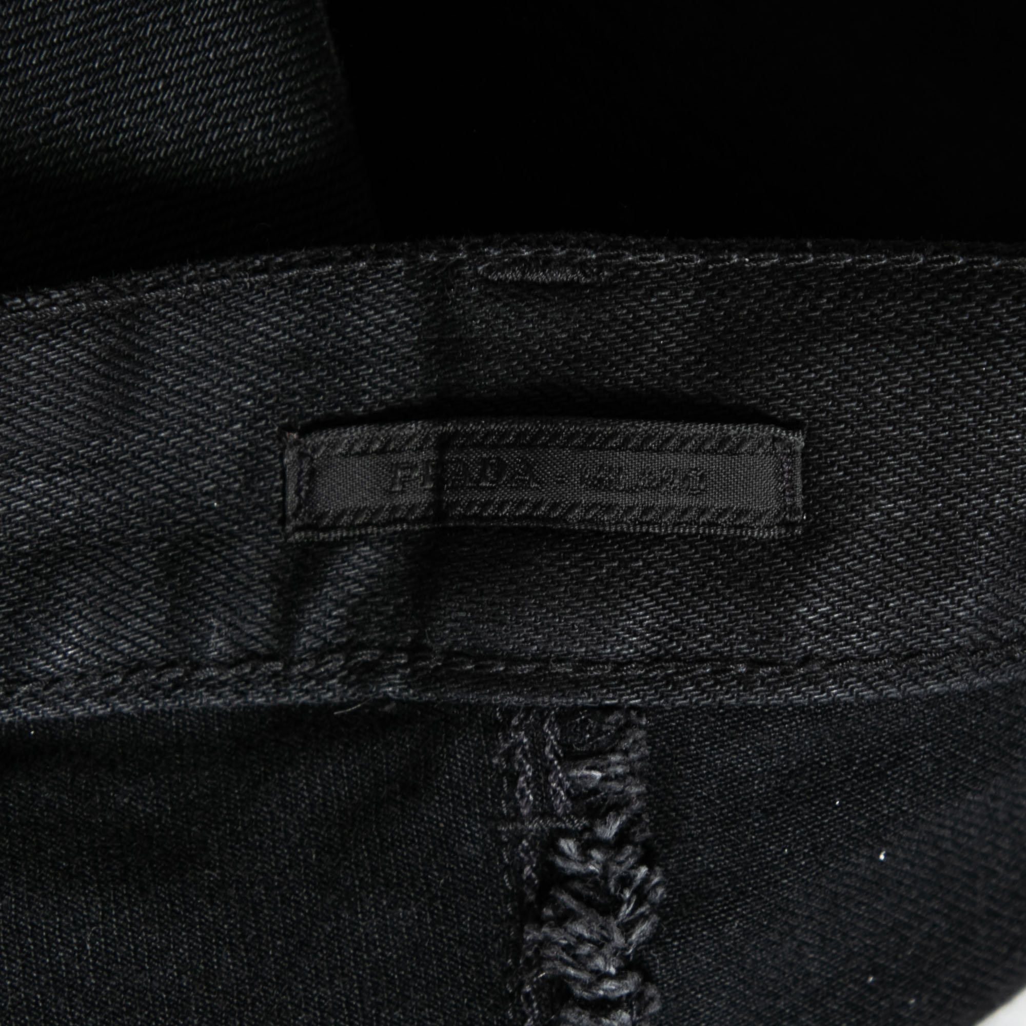 Prada Black Denim Tapered Fit Jeans M
