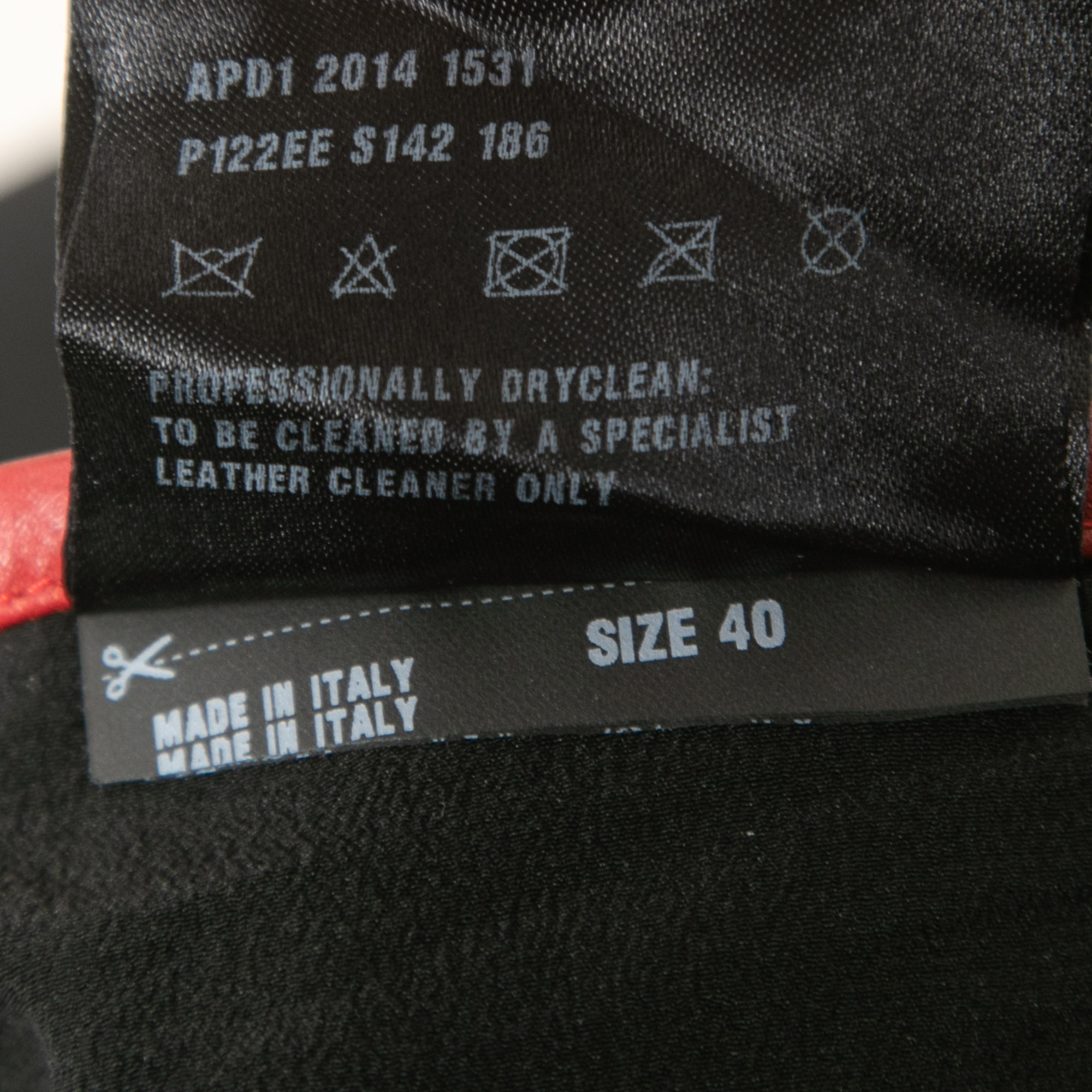 Prada Black Crepe Leather Trimmed Knee Length Skirt S