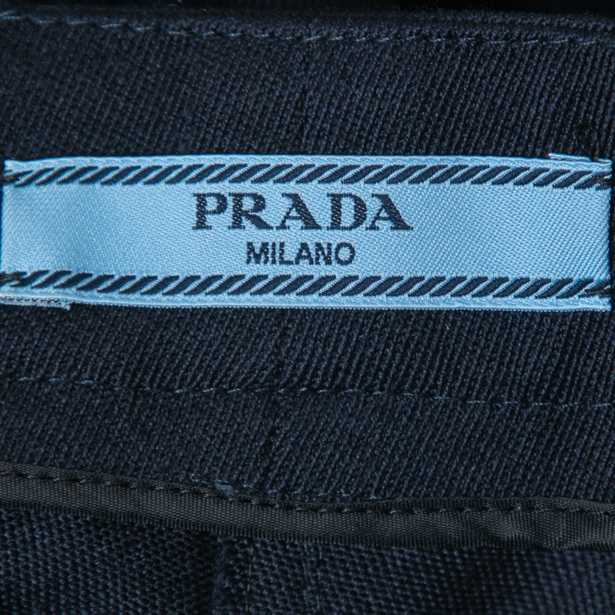 Prada Navy Blue Wool Shorts S