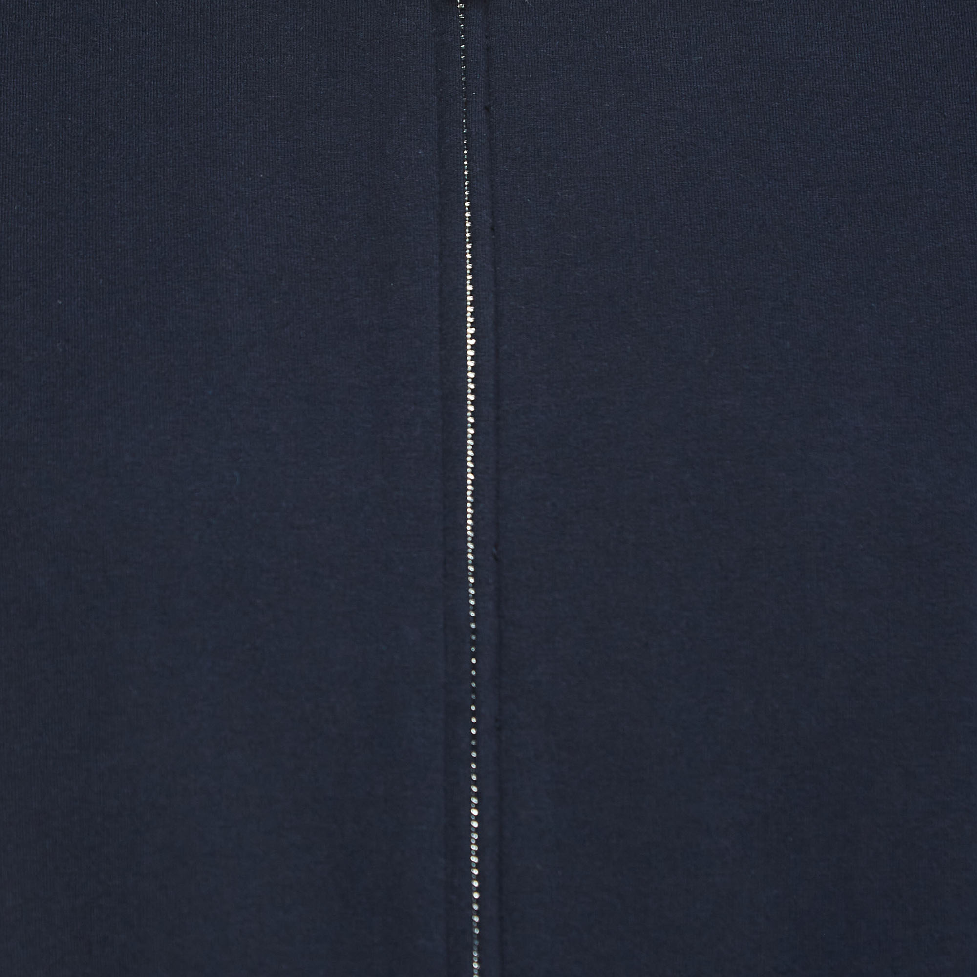 Prada Navy Blue Cotton Zip Front Hooded Jacket M