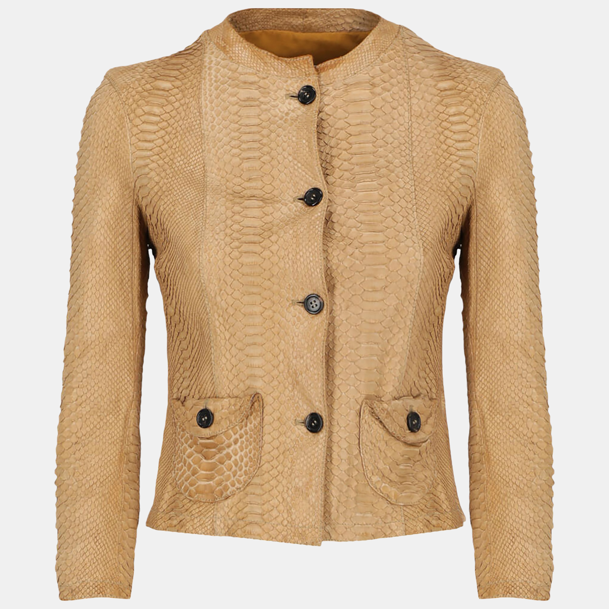 Prada  Women's Leather Jacket - Beige - XS