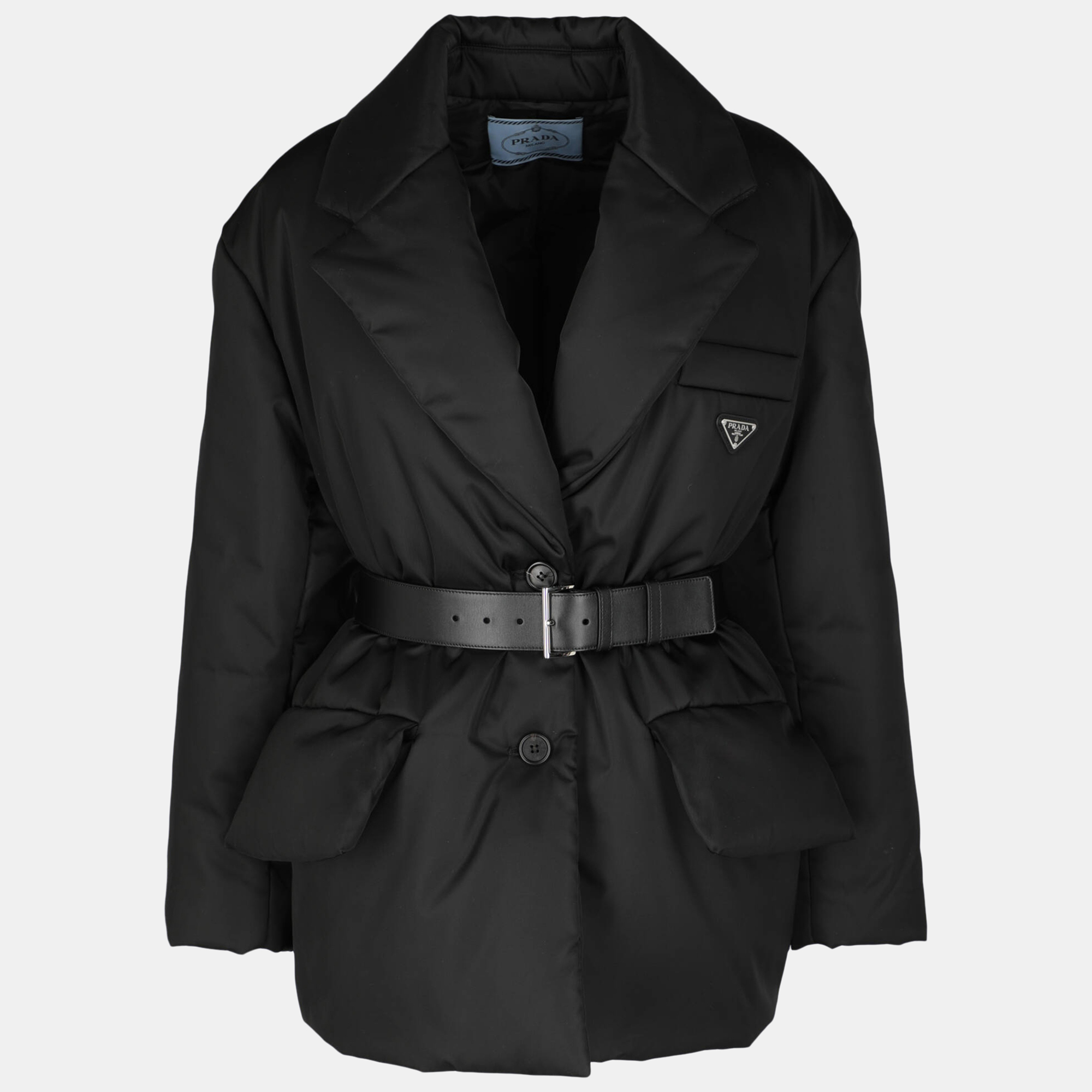 Prada  Women's Synthetic Fibers Down Jacket - Black - XXS