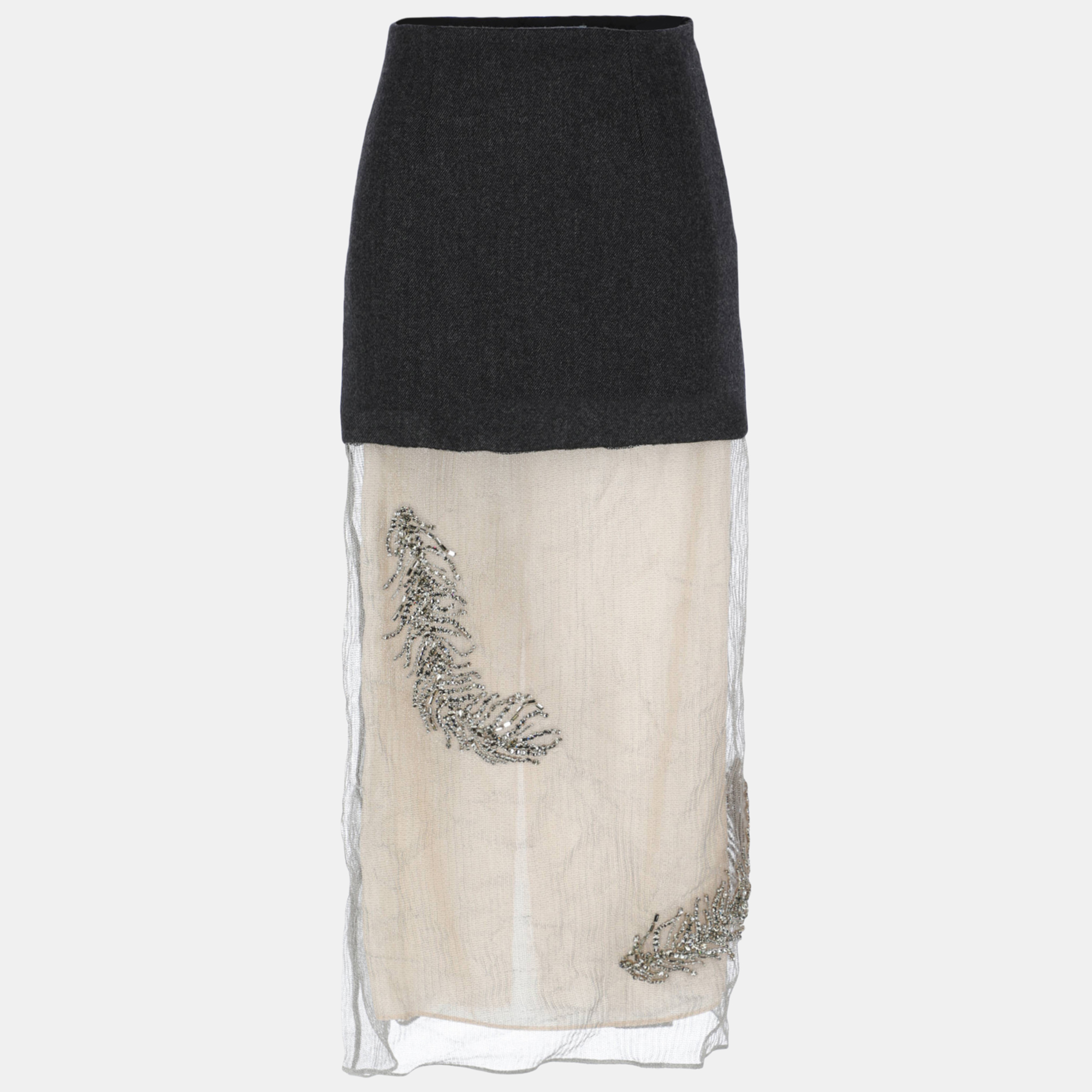 Prada  Women's Wool Longuette - Beige - XS