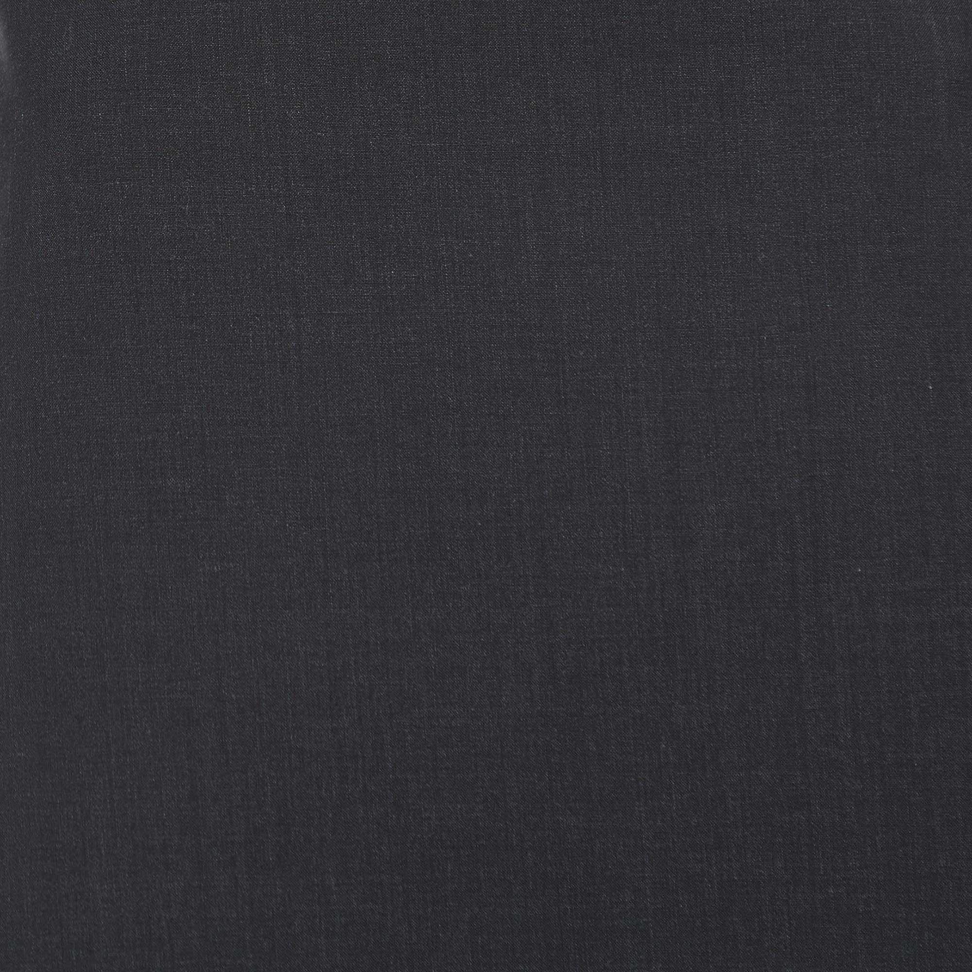 Prada Dark Grey Wool Sleeveless Mini Dress S