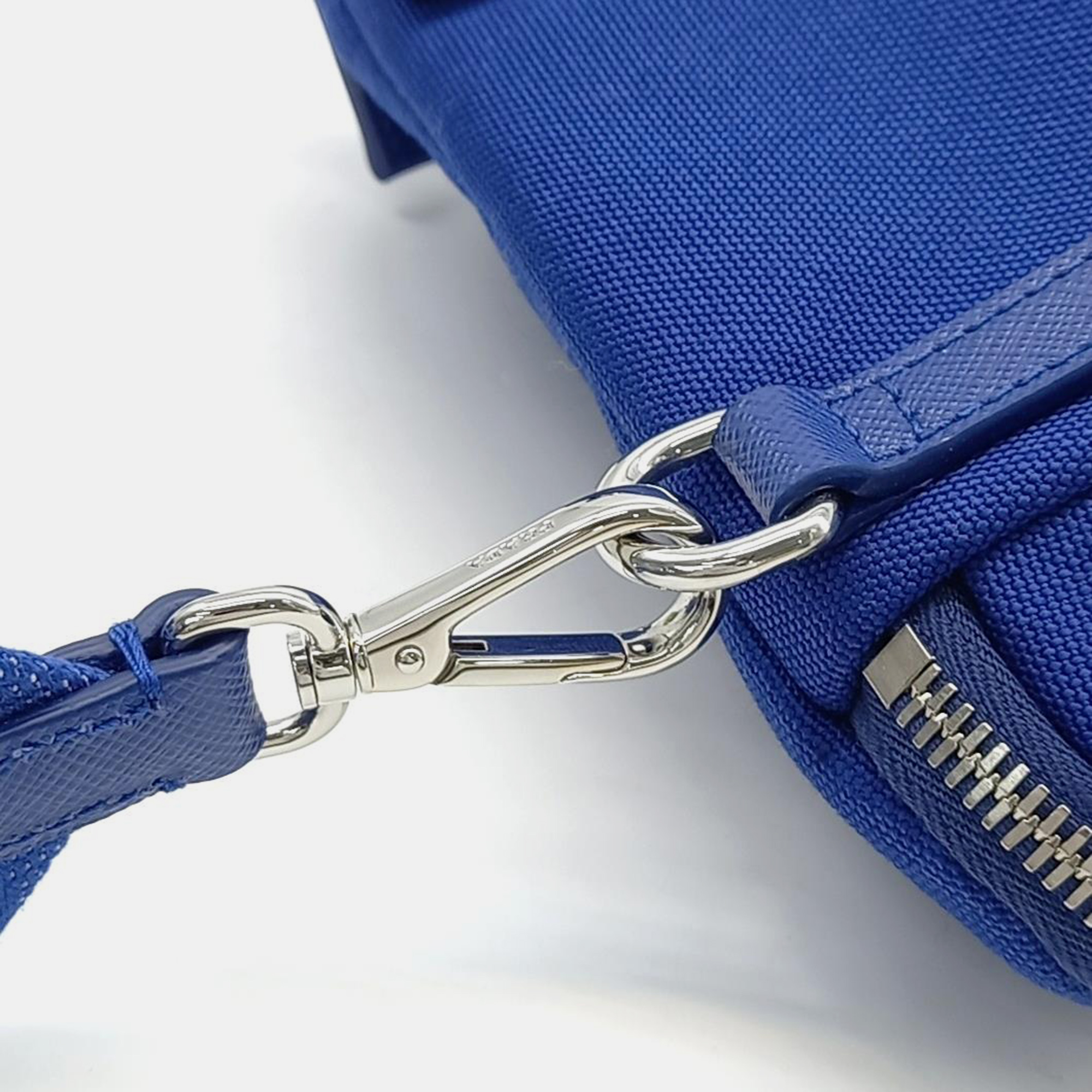 Prada Blue Nylon Logo Crossbody Bag