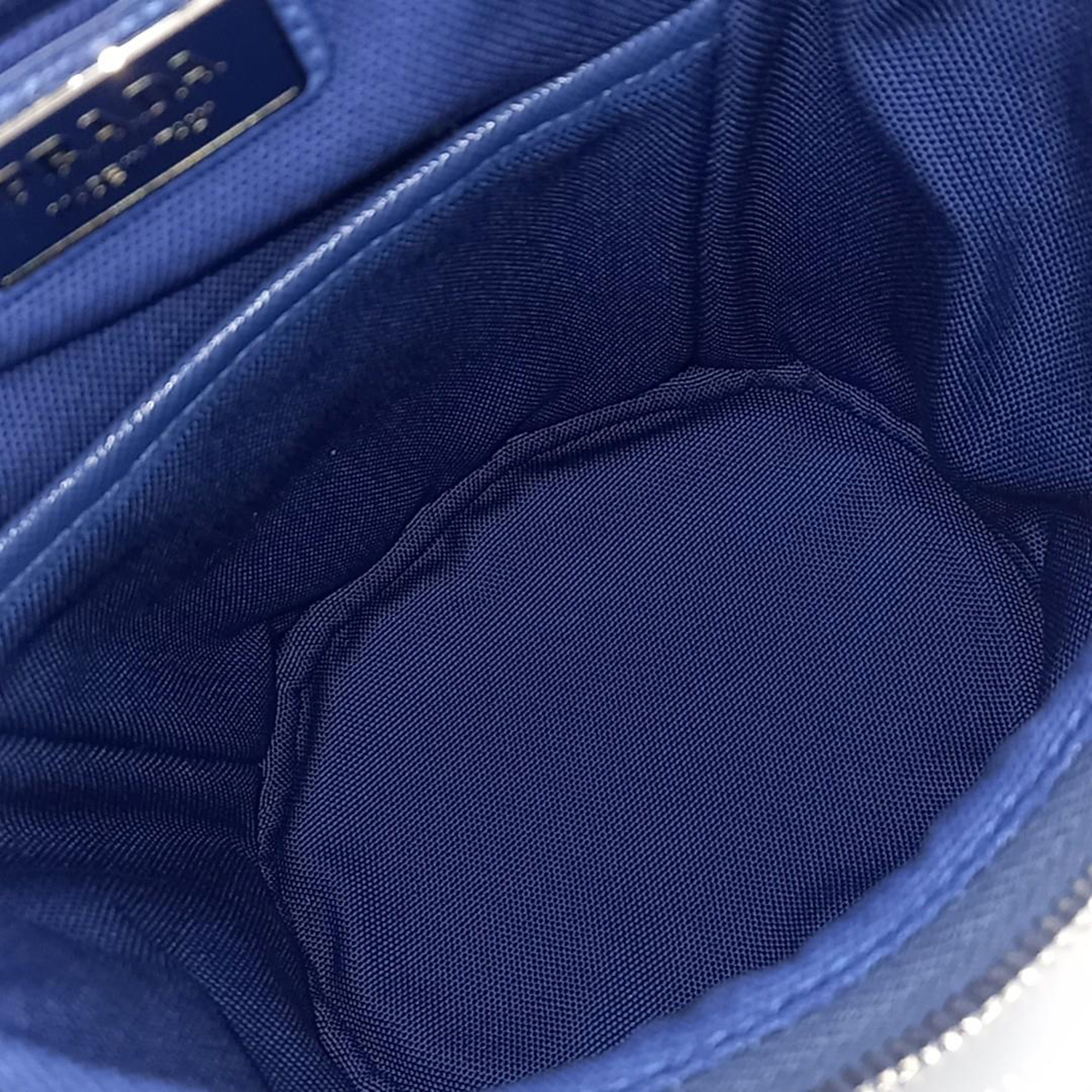 Prada Blue Nylon Logo Crossbody Bag