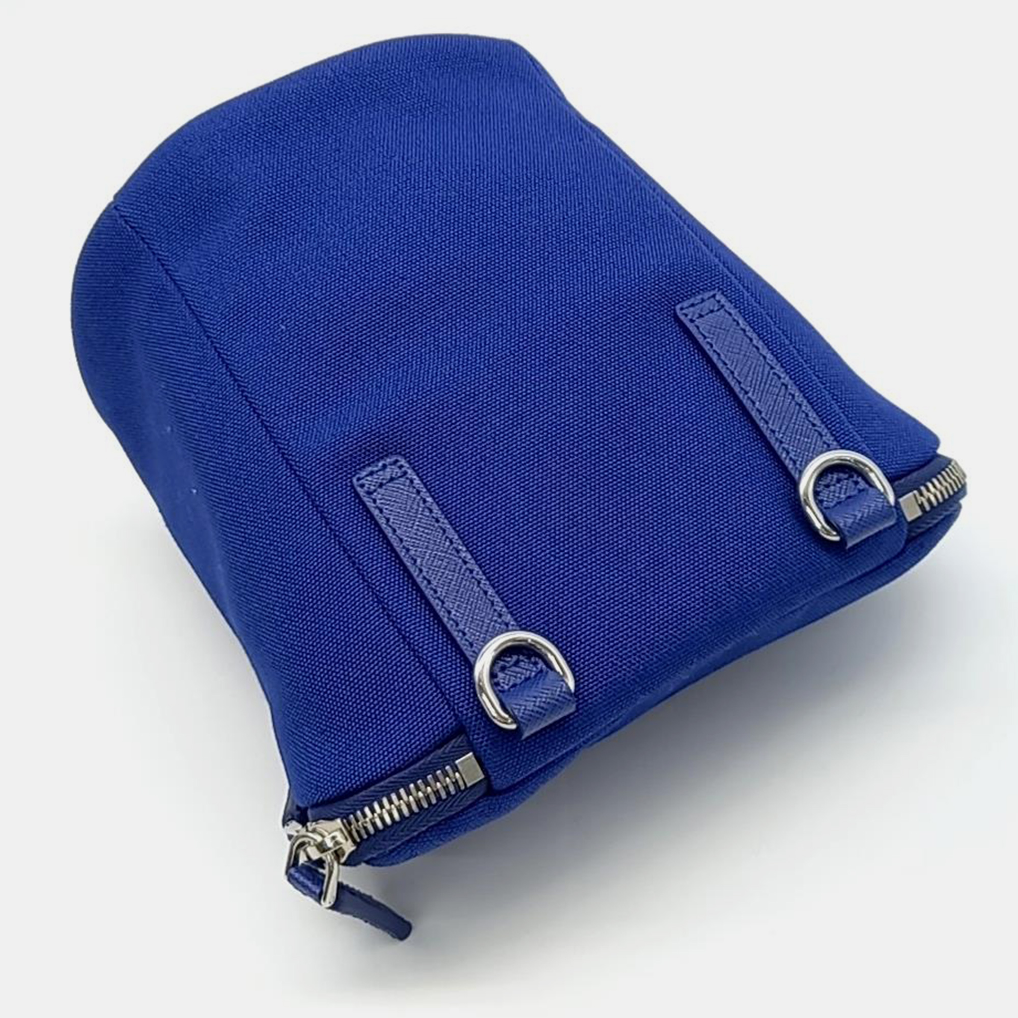 Prada Blue Nylon Logo Crossbody Bag