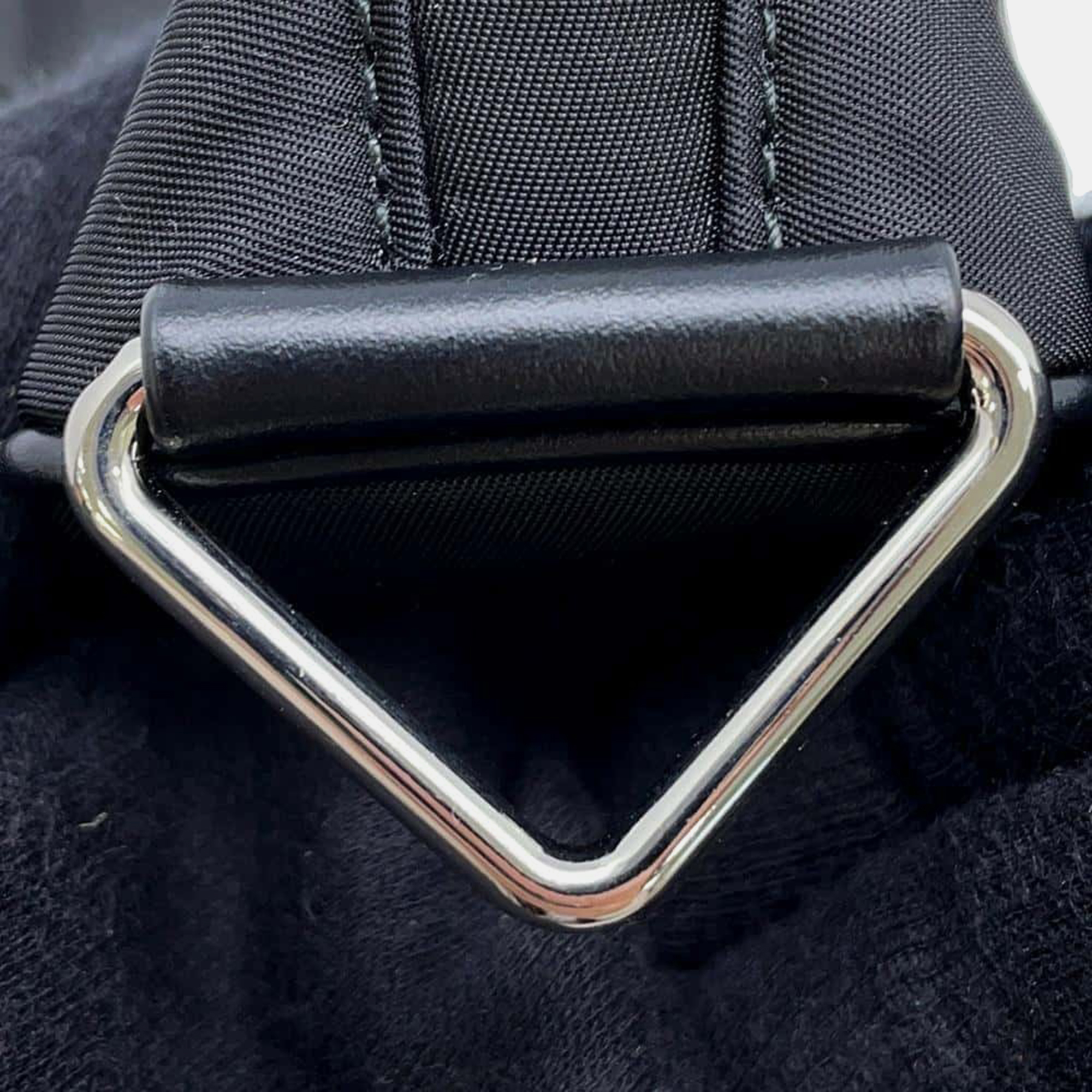 Prada Black Nylon Triangolo Shoulder Bag