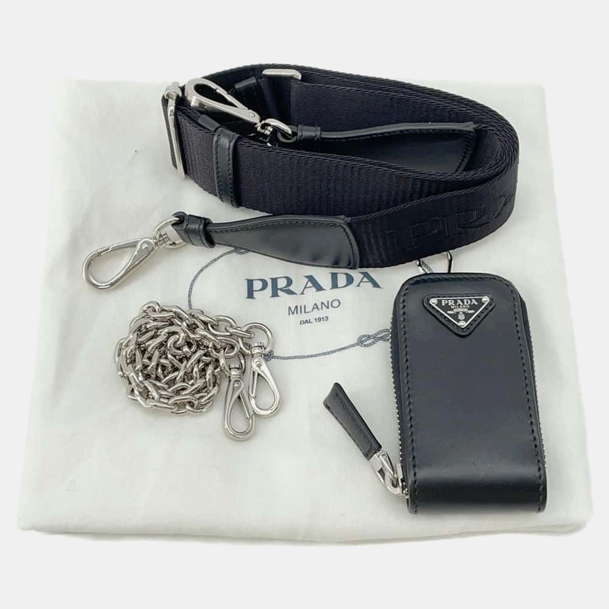 Prada Black Nylon Triangolo Shoulder Bag