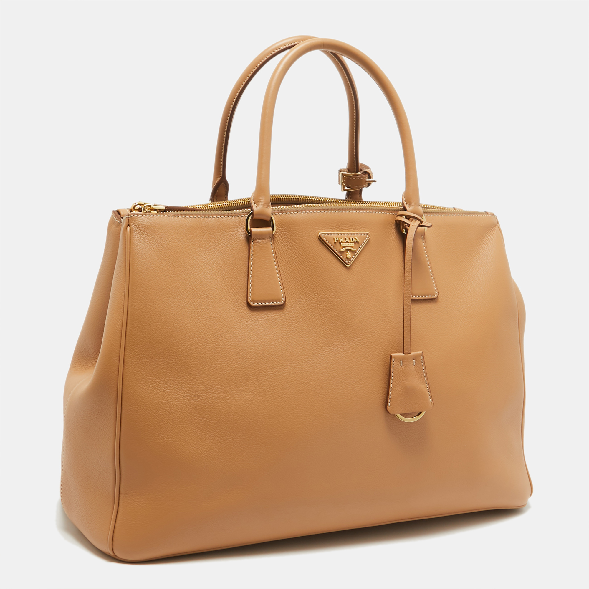 Prada Natural Leather Extra Large Galleria Tote