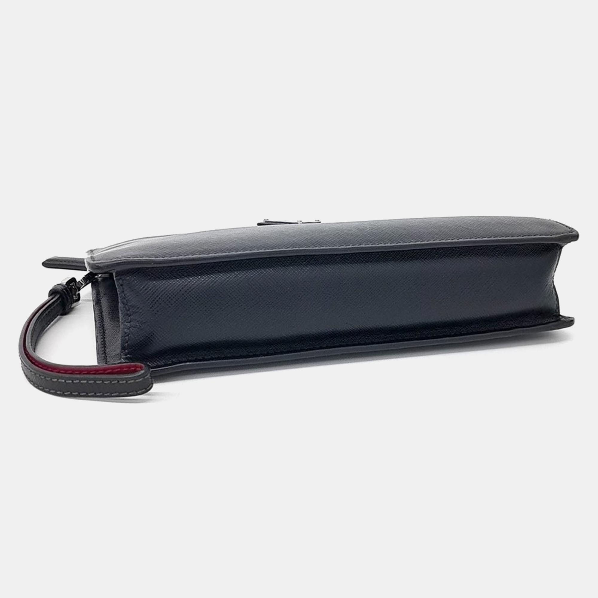 Prada Saffiano Treble Clutch