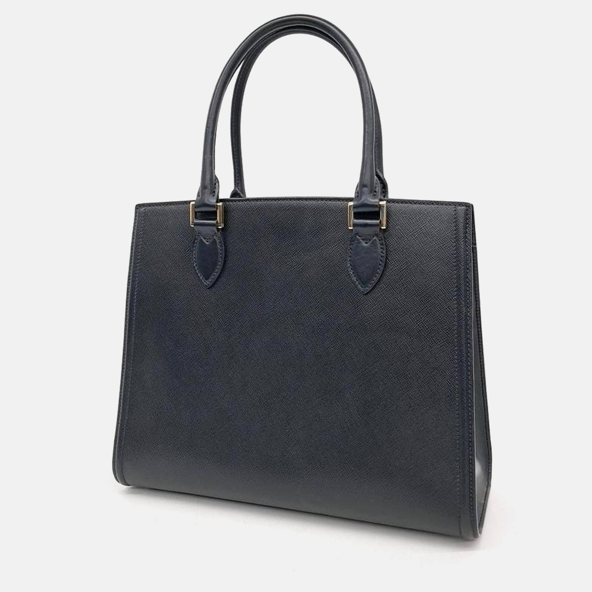 Prada Saffiano Tote And Shoulder Bag