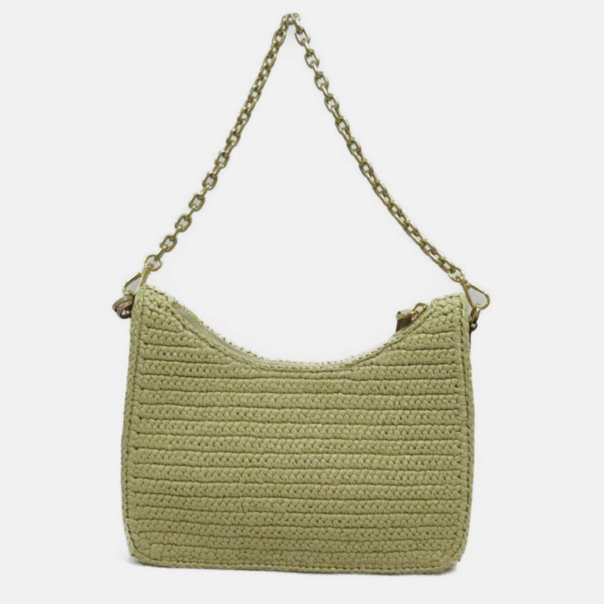 Prada Yarn Raffia Effect Crochet Re-Edition 2005 Shoulder Bag