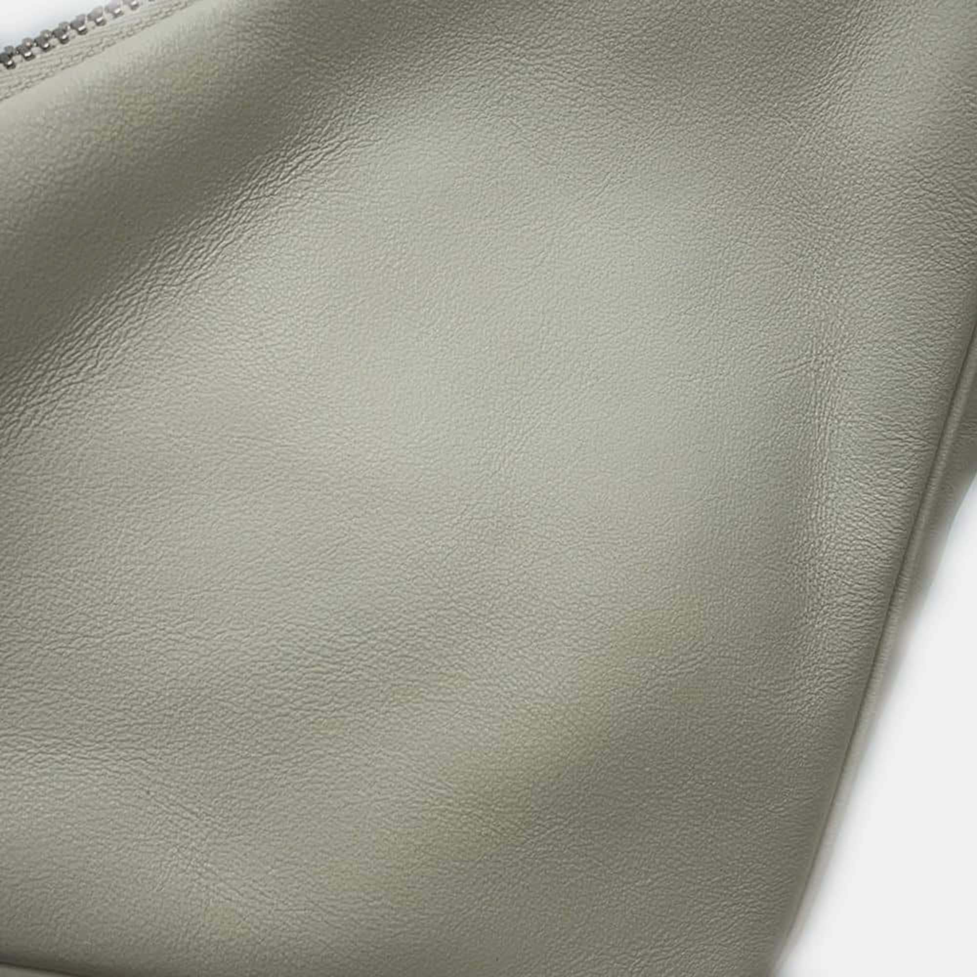 Prada White Leather Logo Embossed Triangle Shoulder Bag