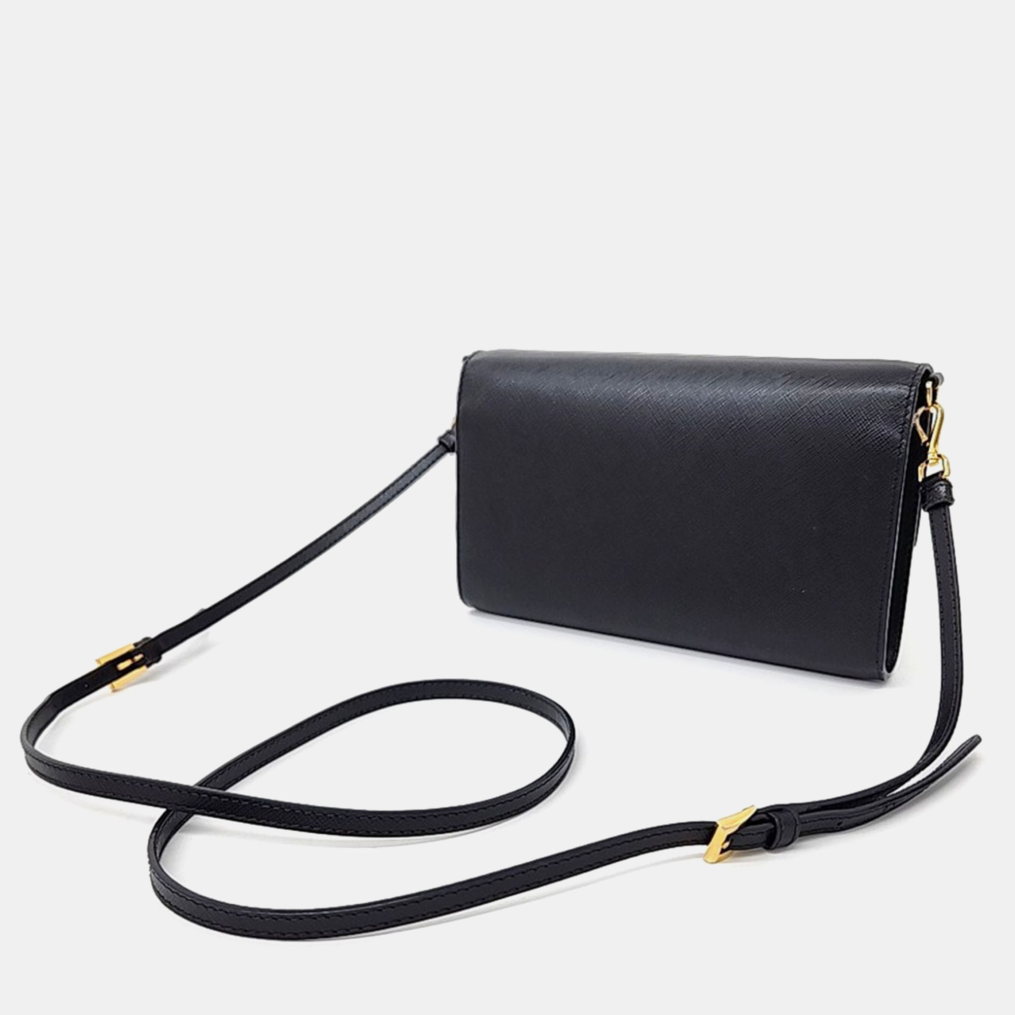 Prada Saffiano Clutch And Crossbody Bag