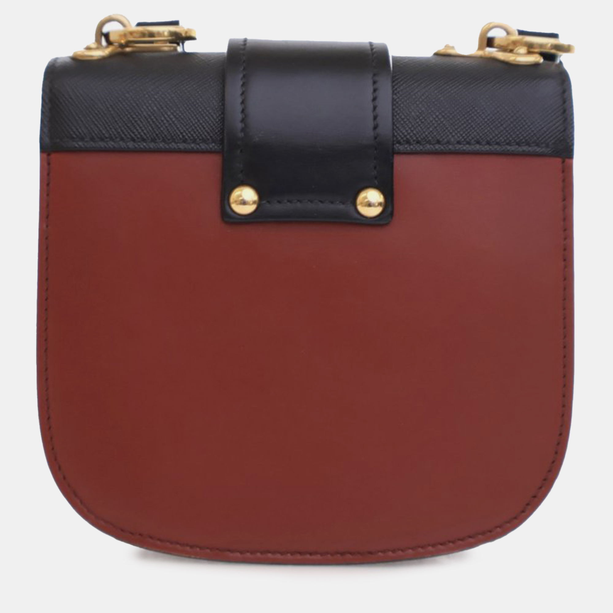 Prada Red/Black City Calf And Saffiano Cahier Crossbody Bag