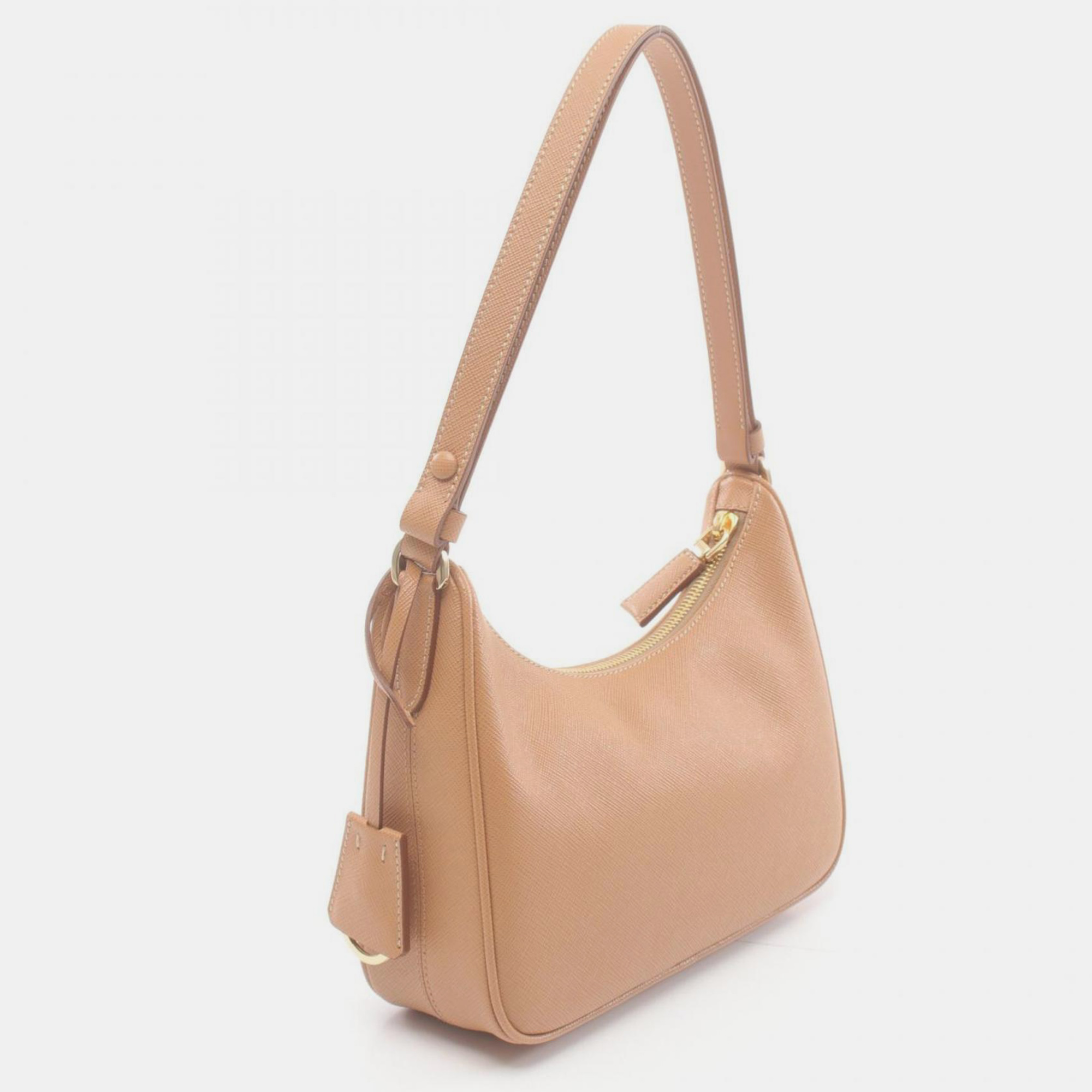 Prada Saffiano Lux Leather Beige Shoulder Bag