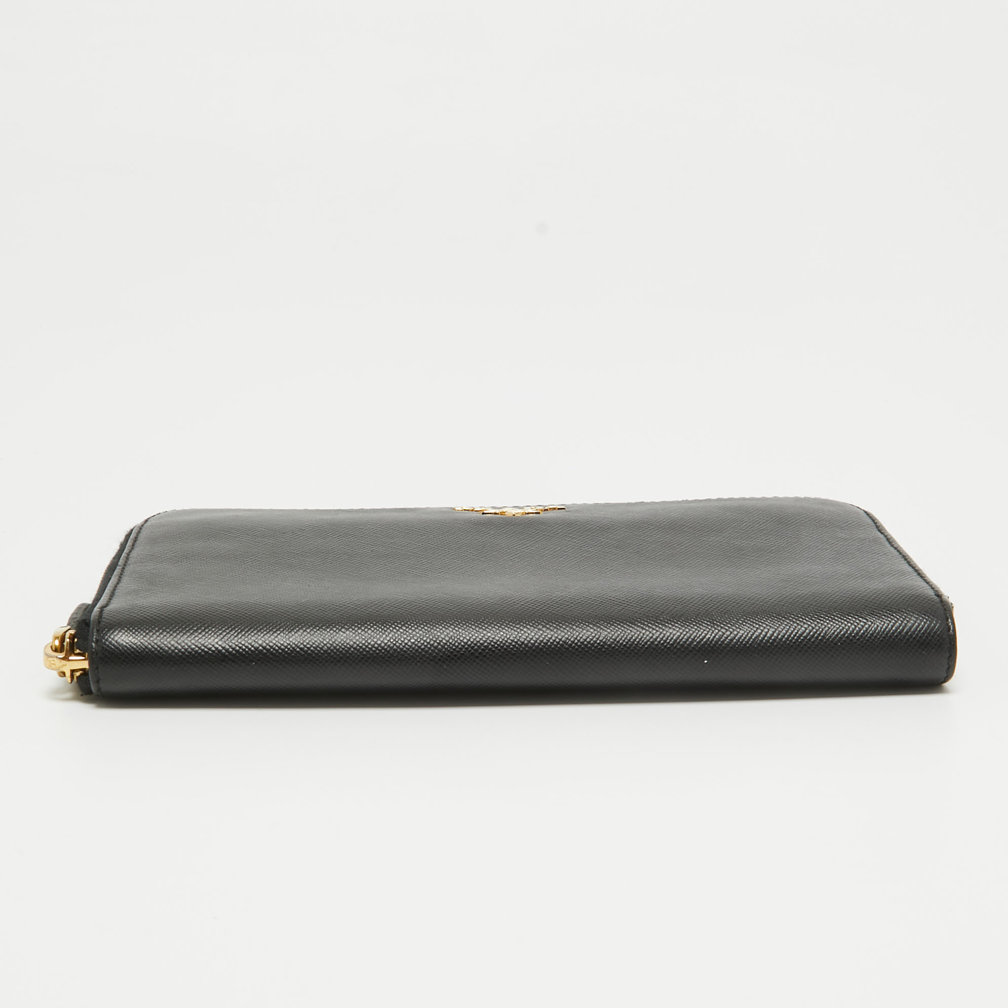 Prada Prada Saffiano Leather Zip Around Wallet