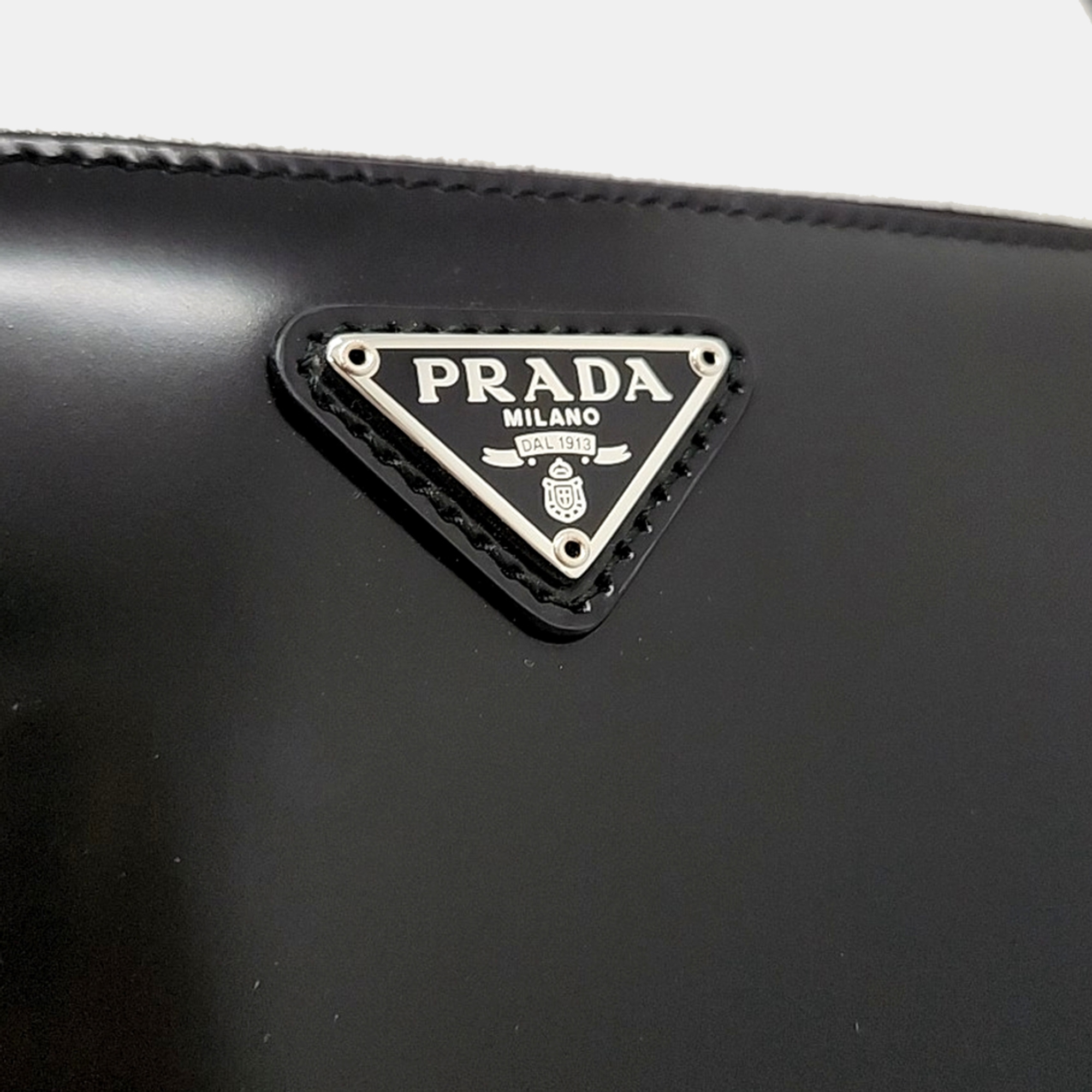 Prada Brushed Leather Mini Pouch Bag