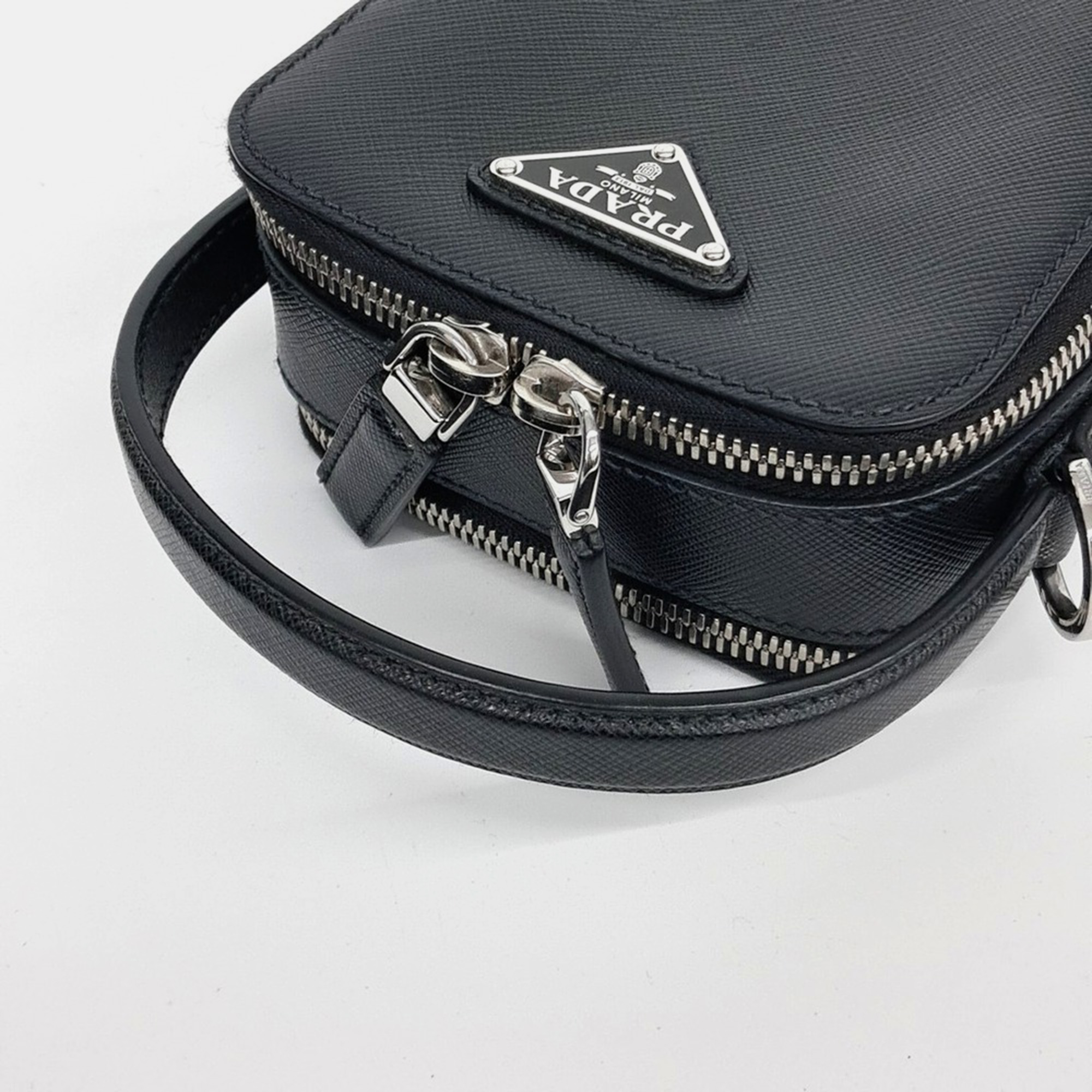 Prada Saffiano Mini Tote And Crossbody Bag