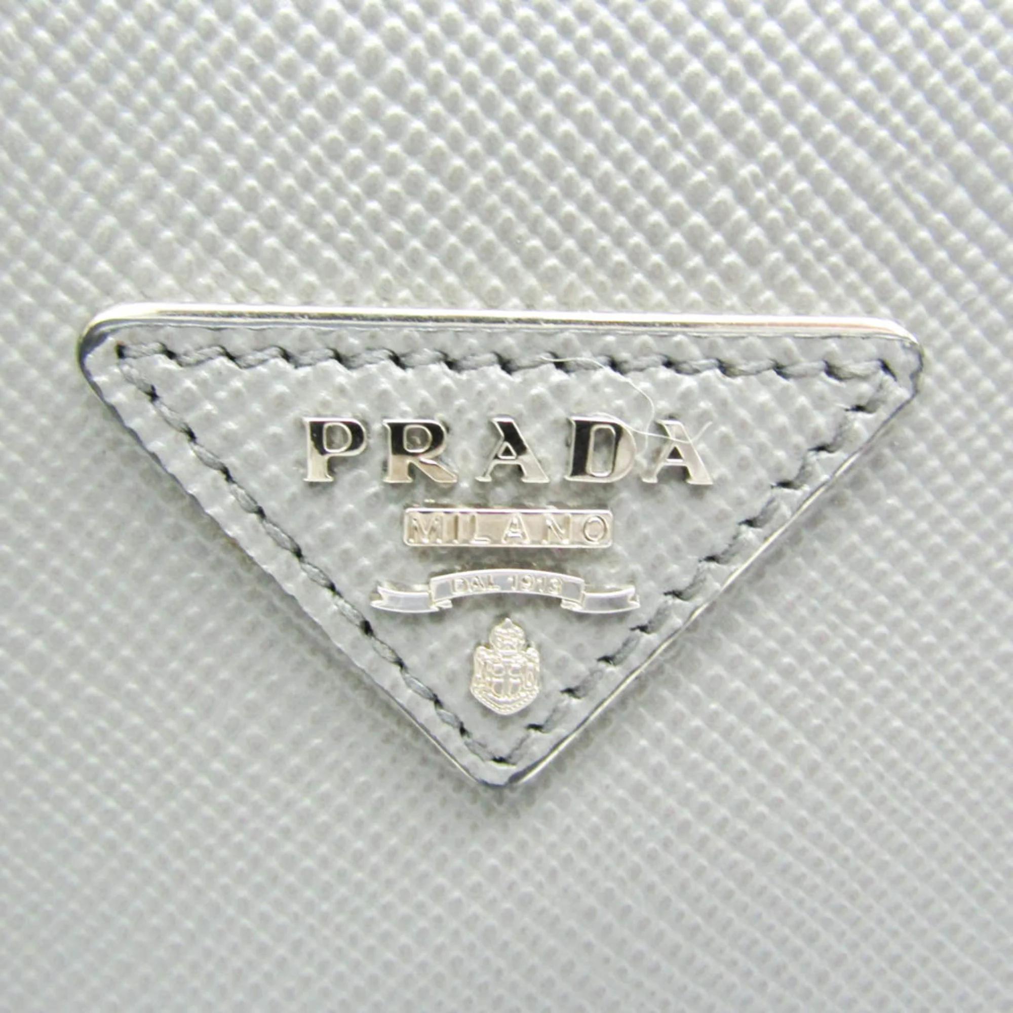 Prada Gray Saffiano Cuir Handbag