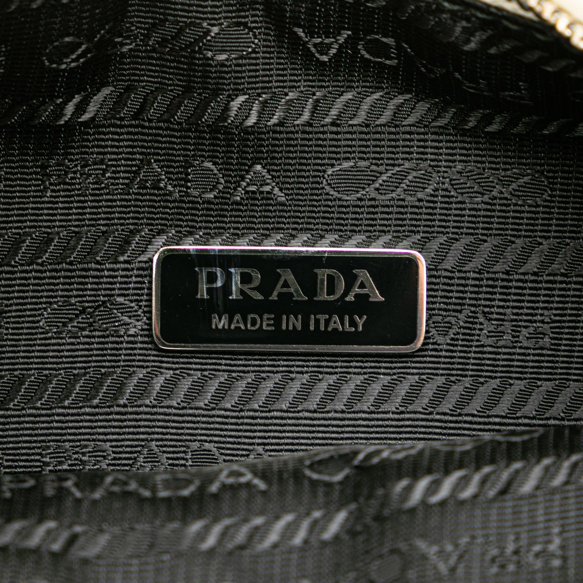 Prada White Mini Terry Re Edition 2000 Shoulder Bag