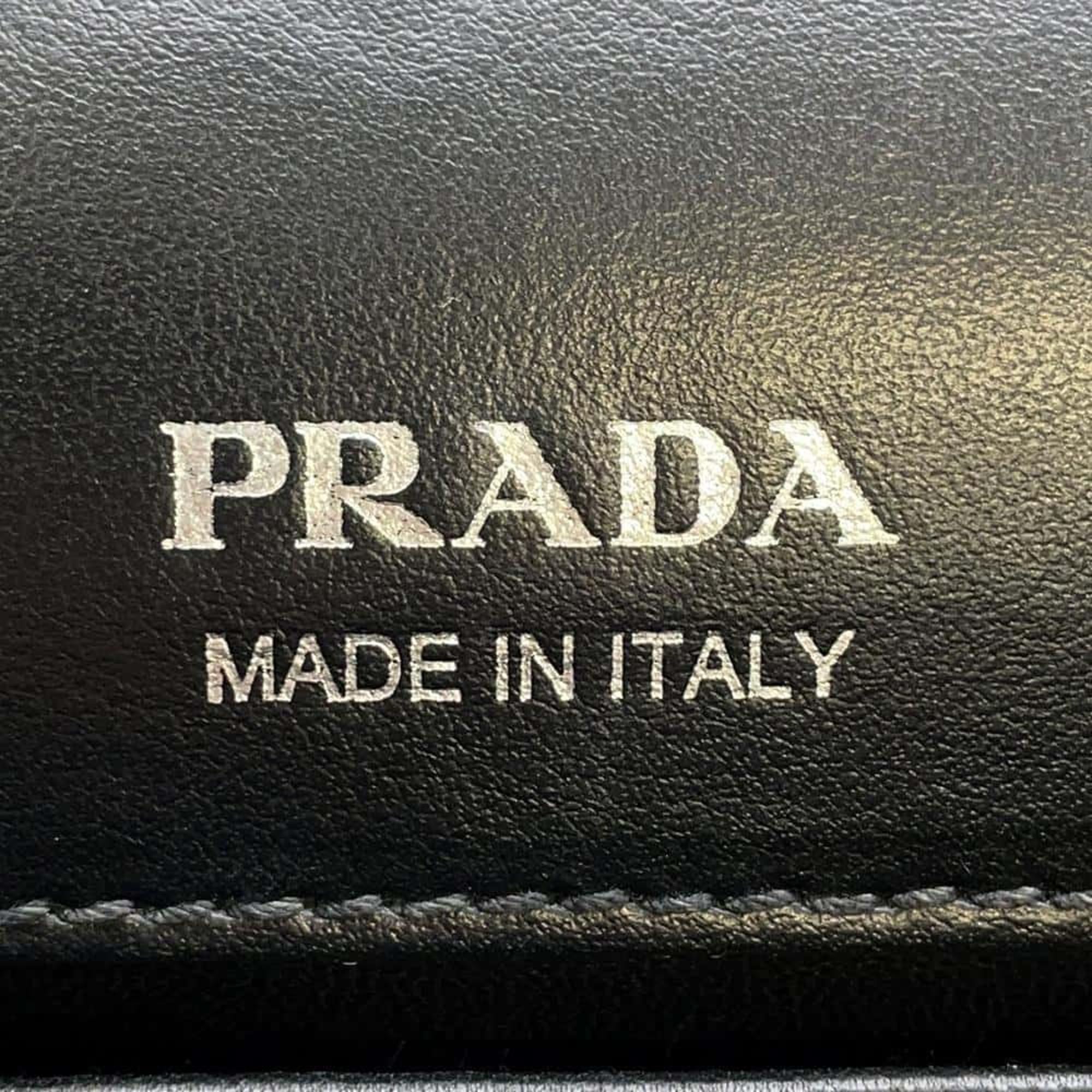 Prada Black Saffiano Leather Identity Shoulder Bag