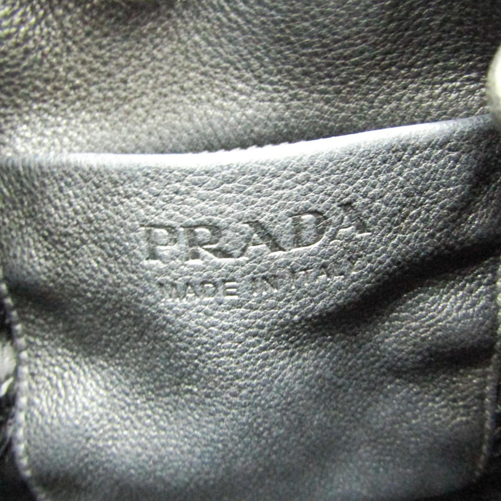 Prada Nero Vitello Daino Bucket Bag