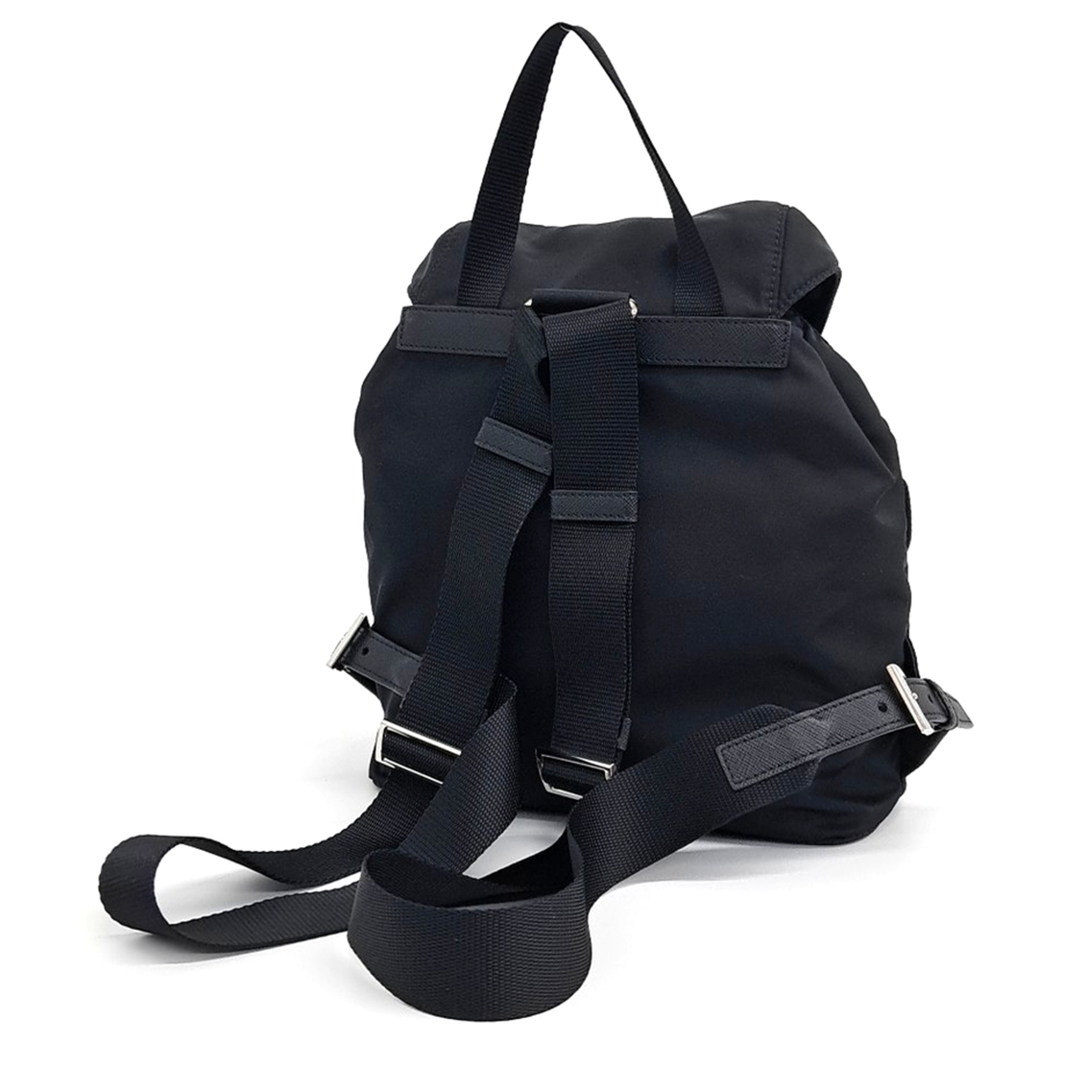 Prada Black Fabric Two-Pocket Backpack Bag