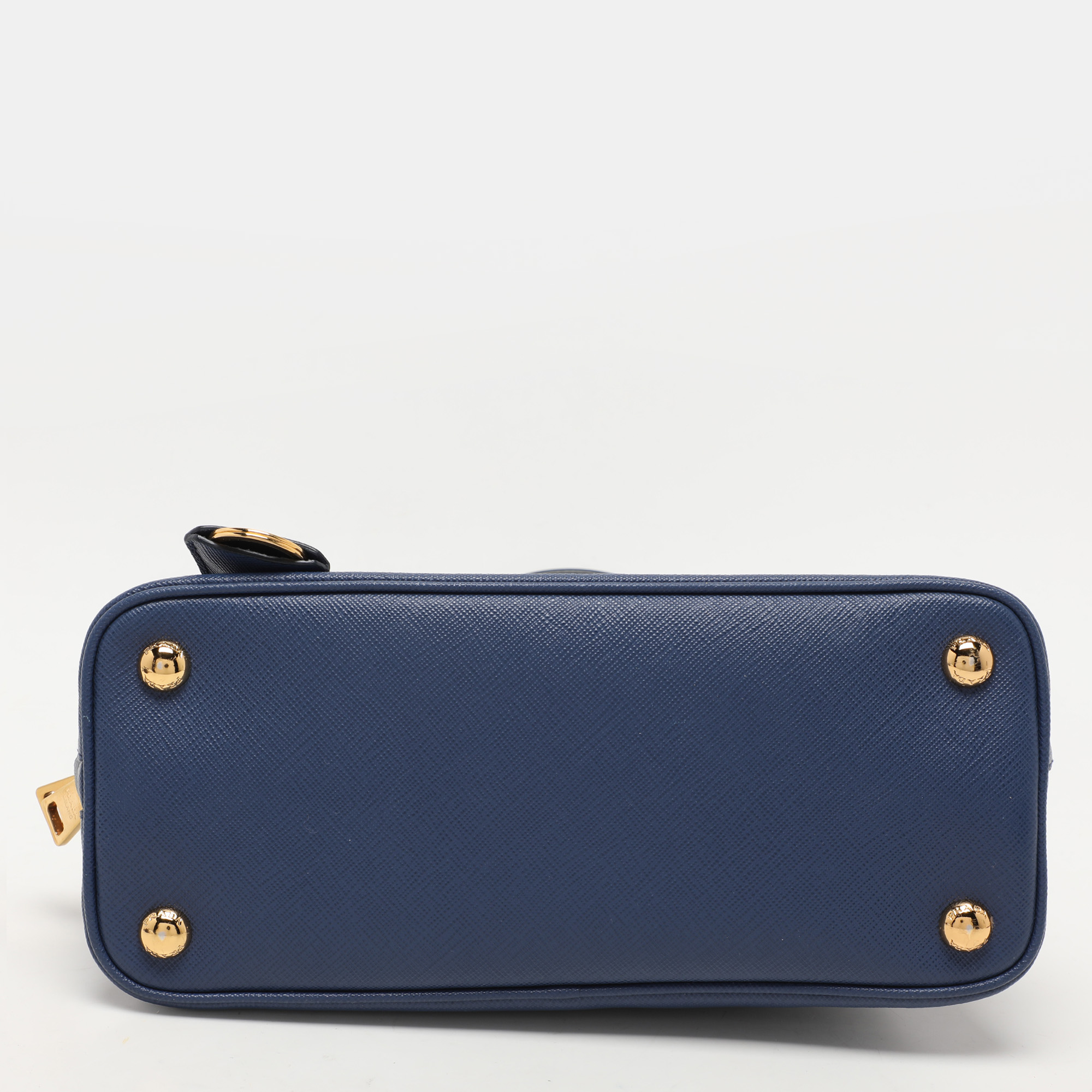 Prada Blue Saffiano Lux Leather Small Promenade Crossbody Bag