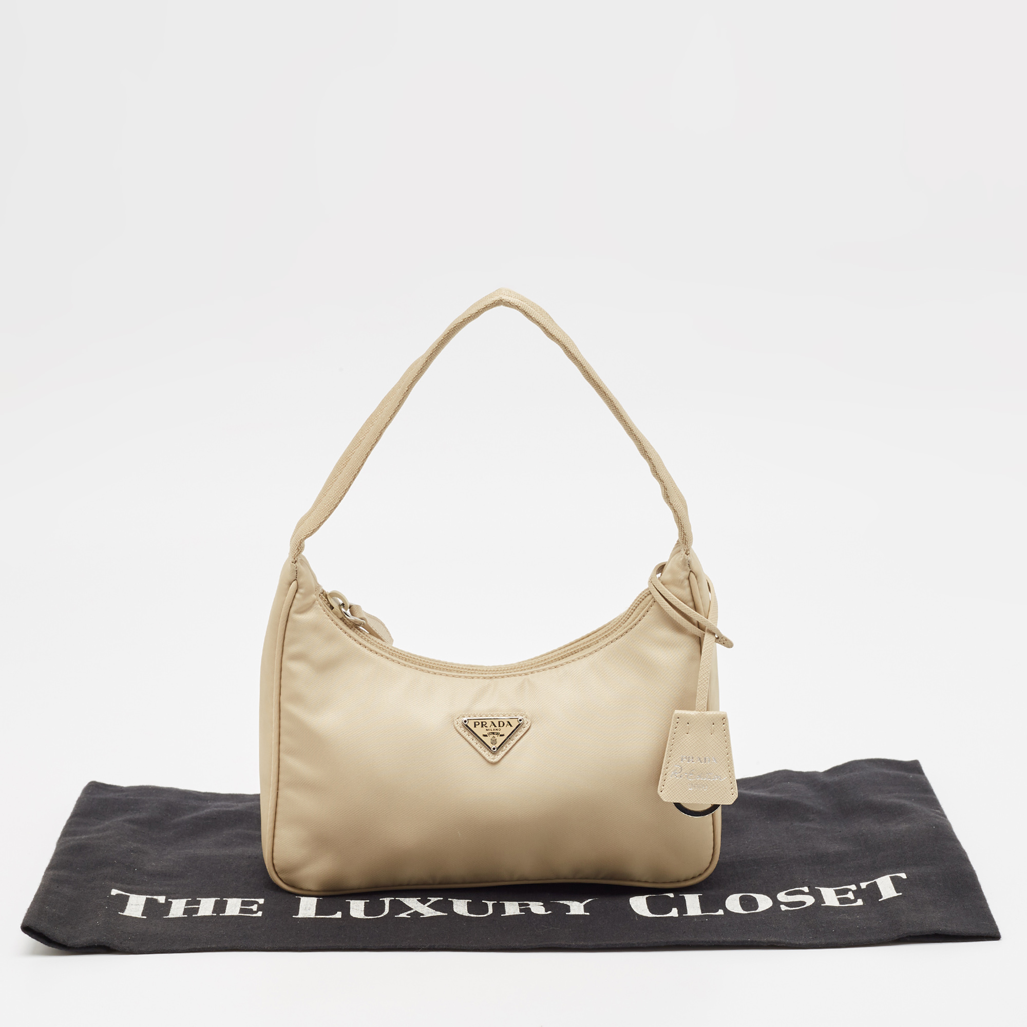 Prada Cream Nylon Re-Edition 2000 Bag