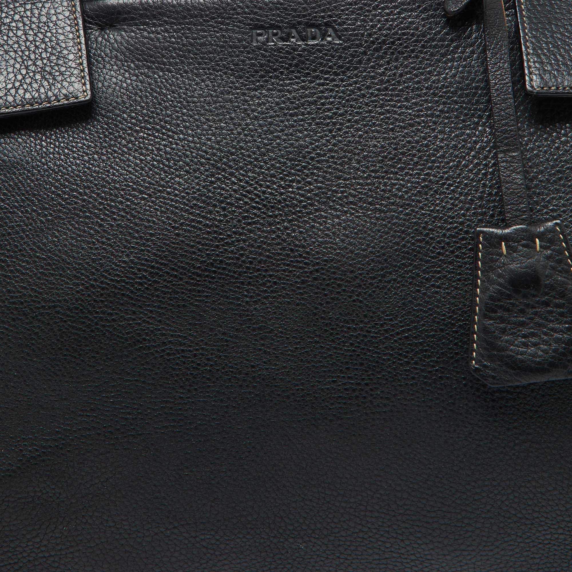 Prada Black Leather Vintage Satchel