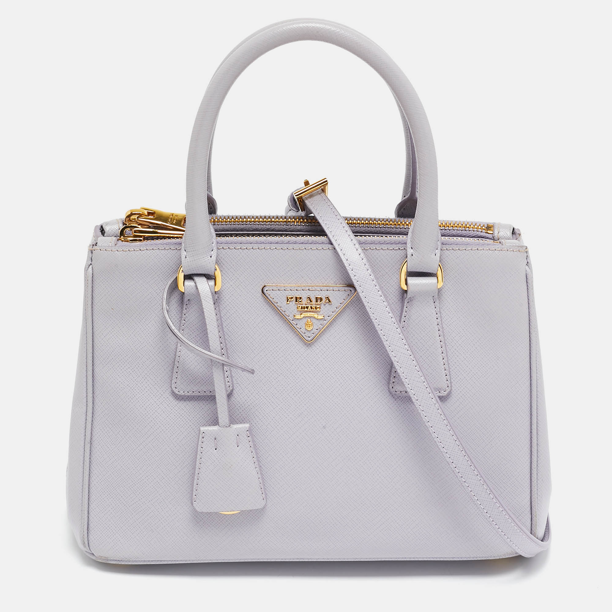 Prada Lavender Saffiano Lux Leather Small Galleria Double Zip Tote, Purple
Prada Lavender Saffiano Lux Leather Small Galleria Double Zip Tote, Purple