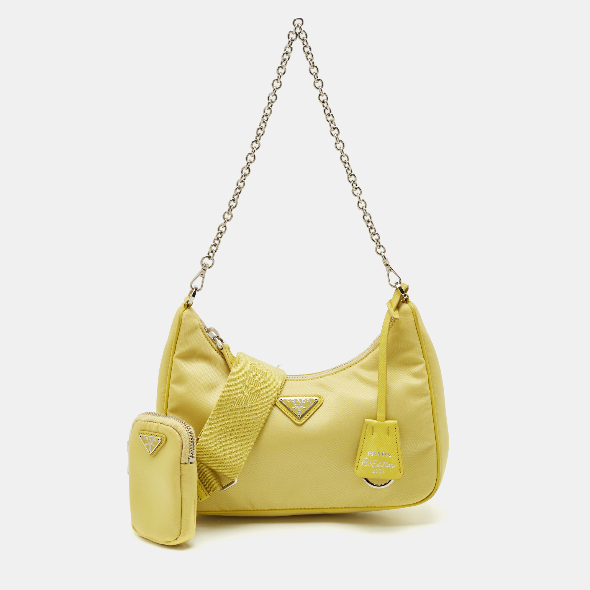 Prada Yellow Nylon and Saffiano Leather Re-Edition 2005 Shoulder Bag
Prada Yellow Nylon and Saffiano Leather Re-Edition 2005 Shoulder Bag